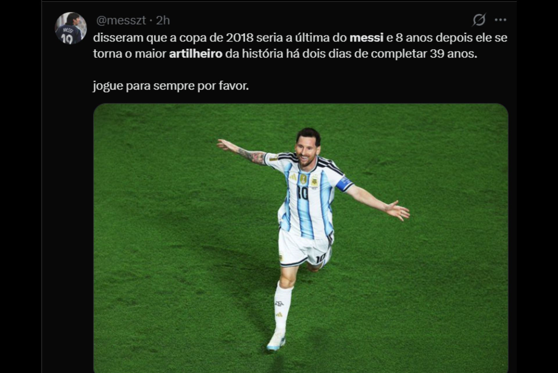 Messi assume artilharia histórica da Copa e repercute nas redes - Reprodução / X