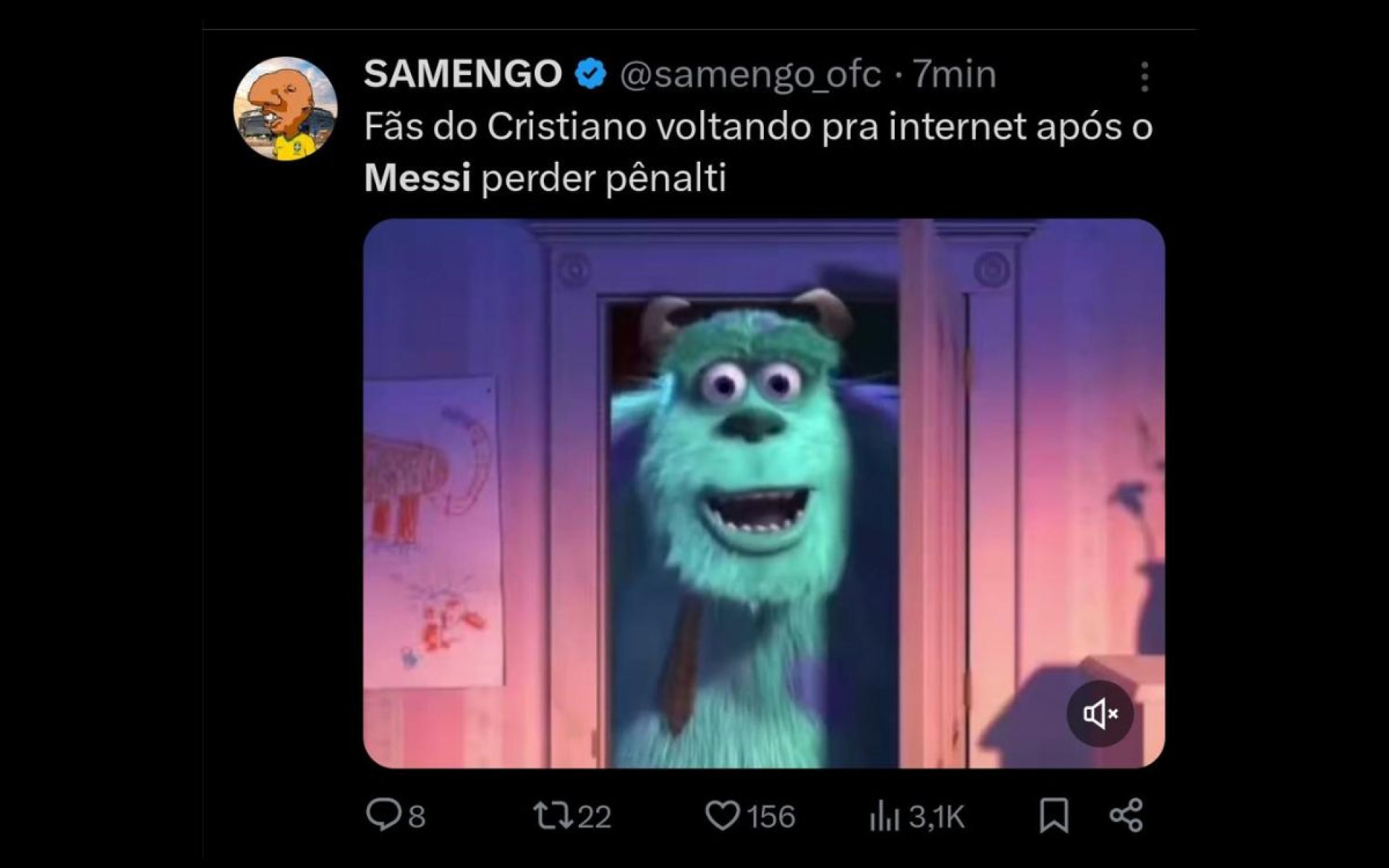 Cobrança perdida de Messi repercutiu nas redes sociais - Reprodução / X