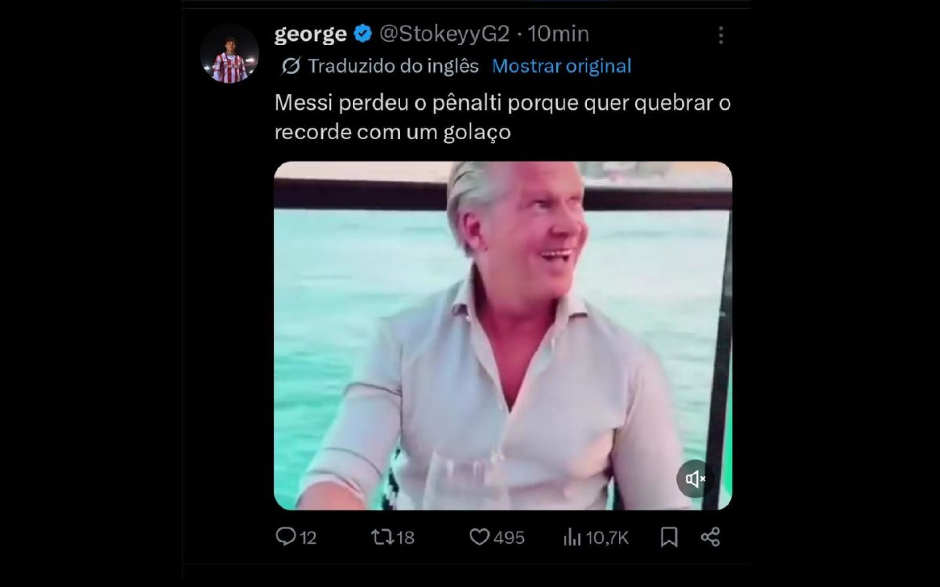 Cobrança perdida de Messi repercutiu nas redes sociais - Reprodução / X