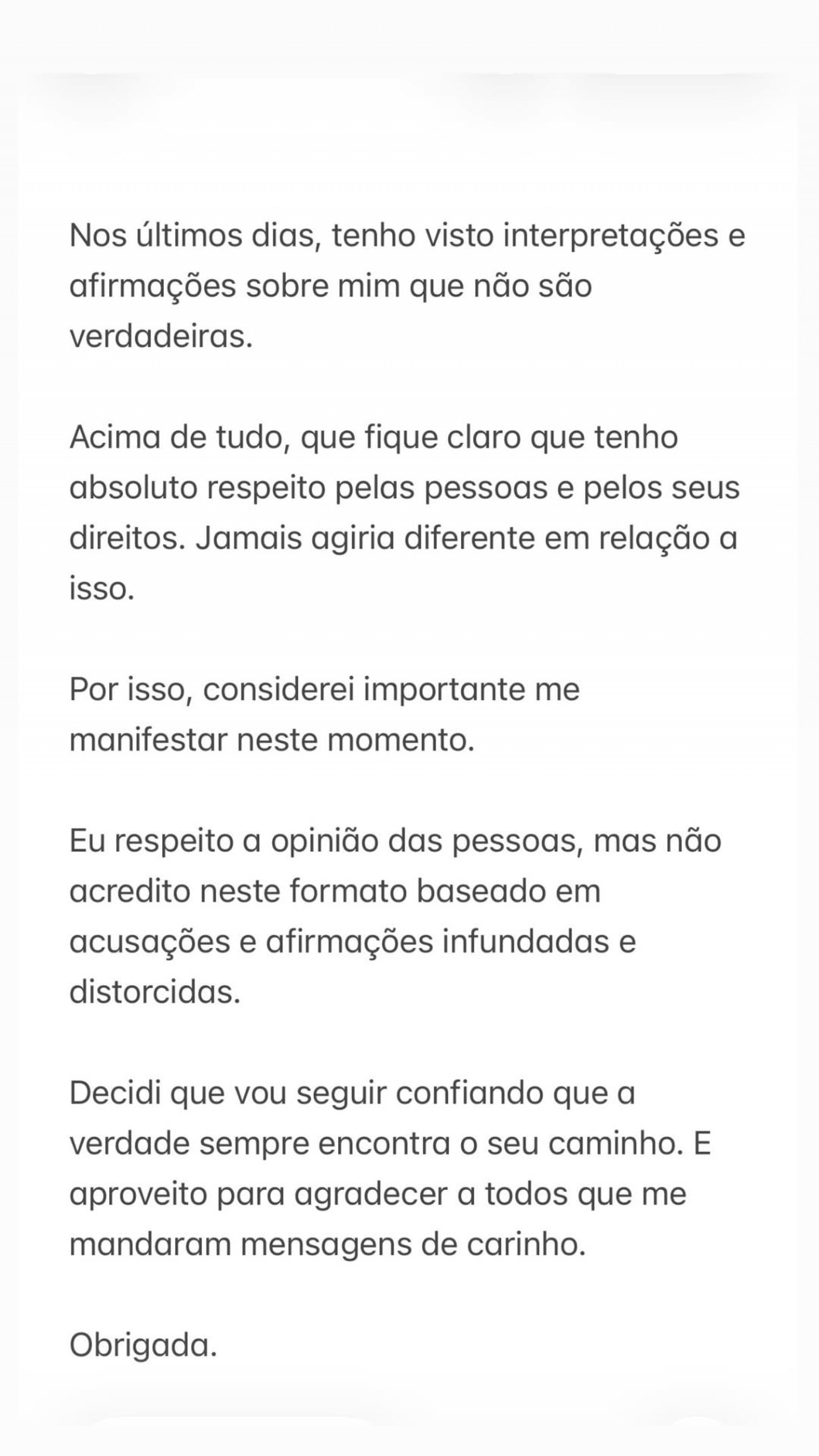 Isis Valverde se pronuncia sobre processo trabalhista movido por ex-funcionária - Reprodução / Instagram