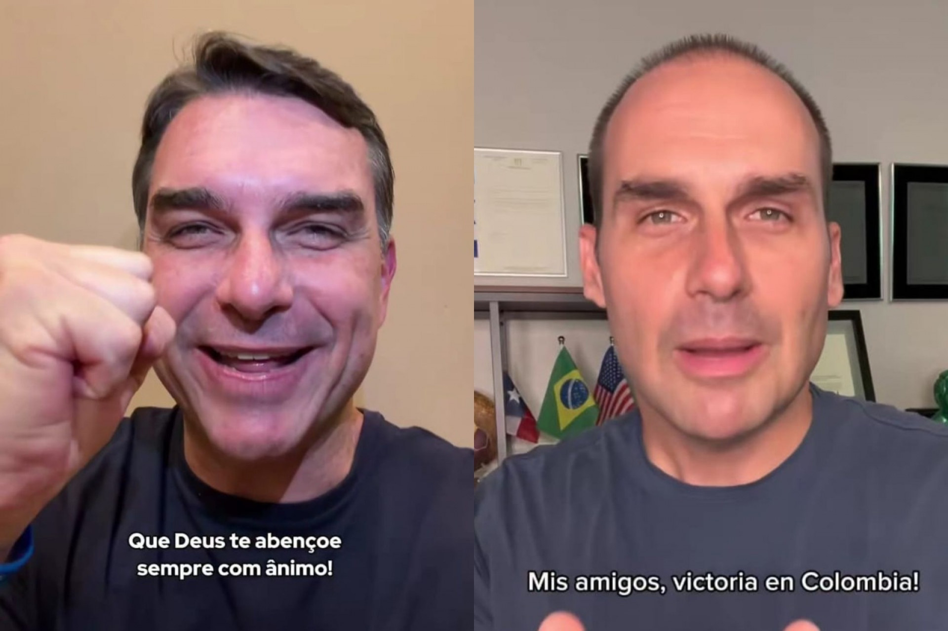 Flávio Bolsonaro se apoia nos irmãos