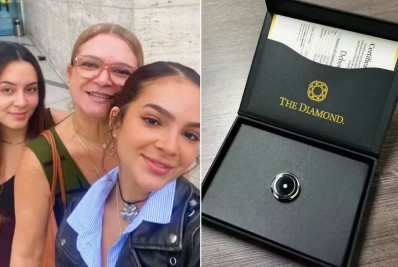 Mel Maia e irmã recebem diamantes produzidos a partir das cinzas da mãe