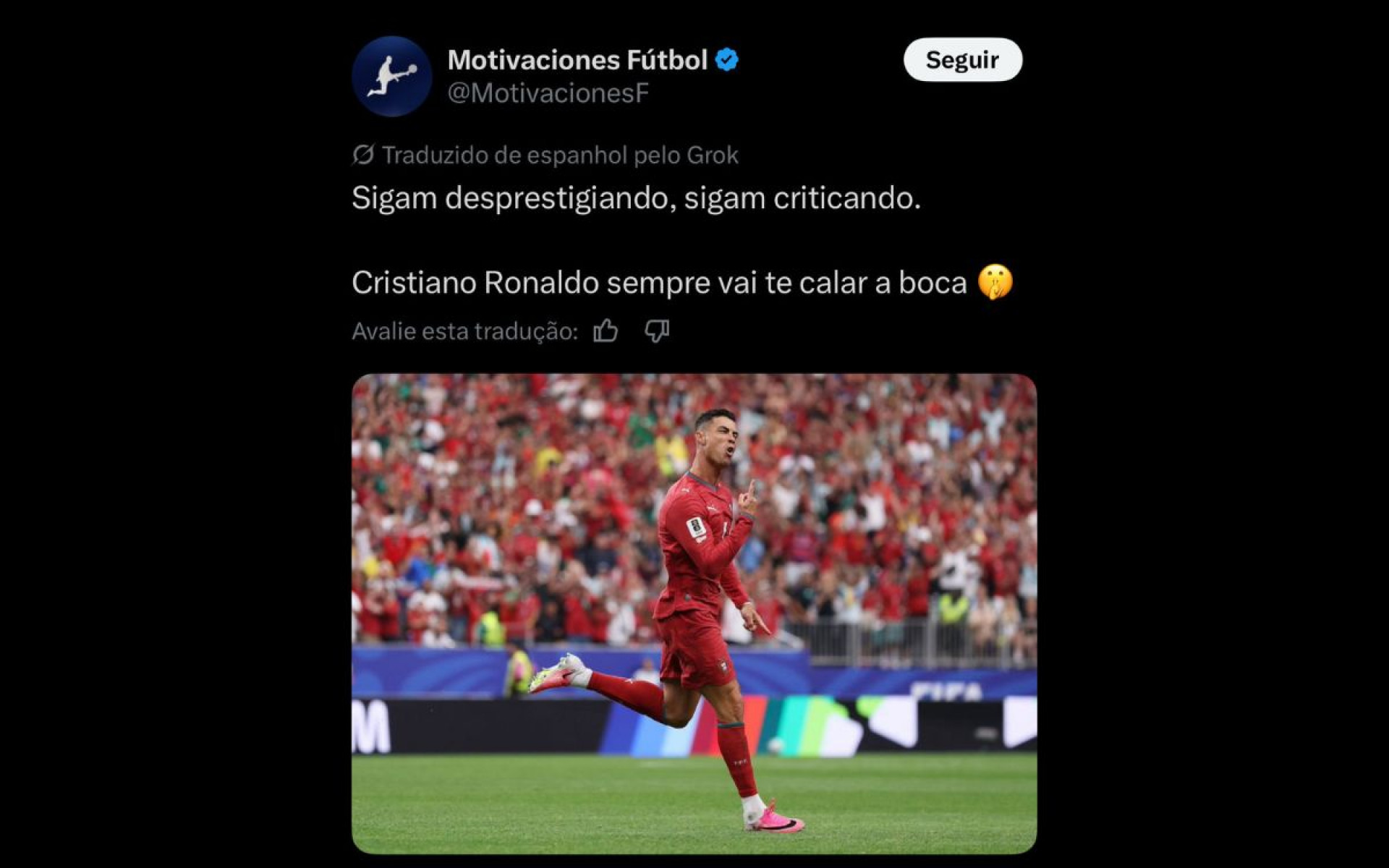 Gols de Cristiano Ronaldo repercutem na Web - Reprodução / X
