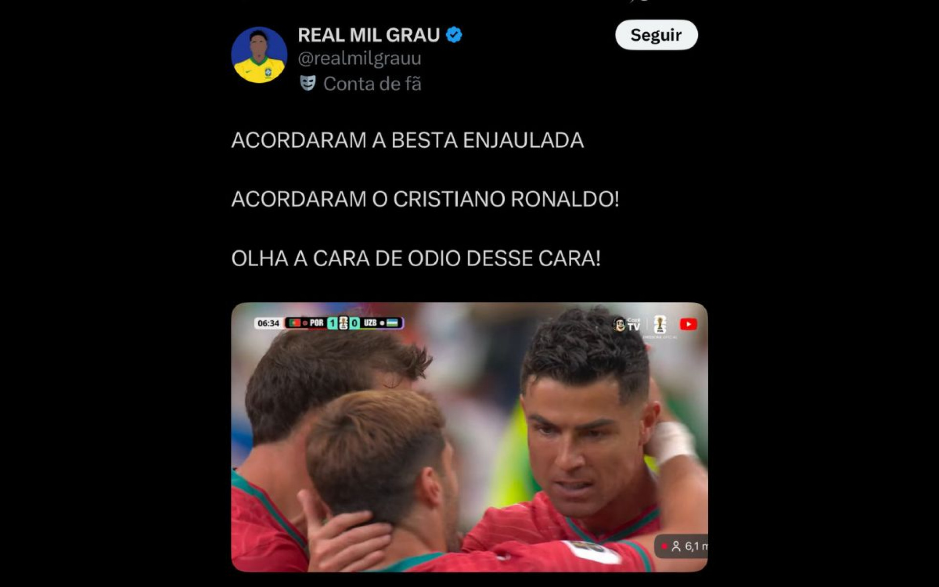 Gols de Cristiano Ronaldo repercutem na Web - Reprodução / X
