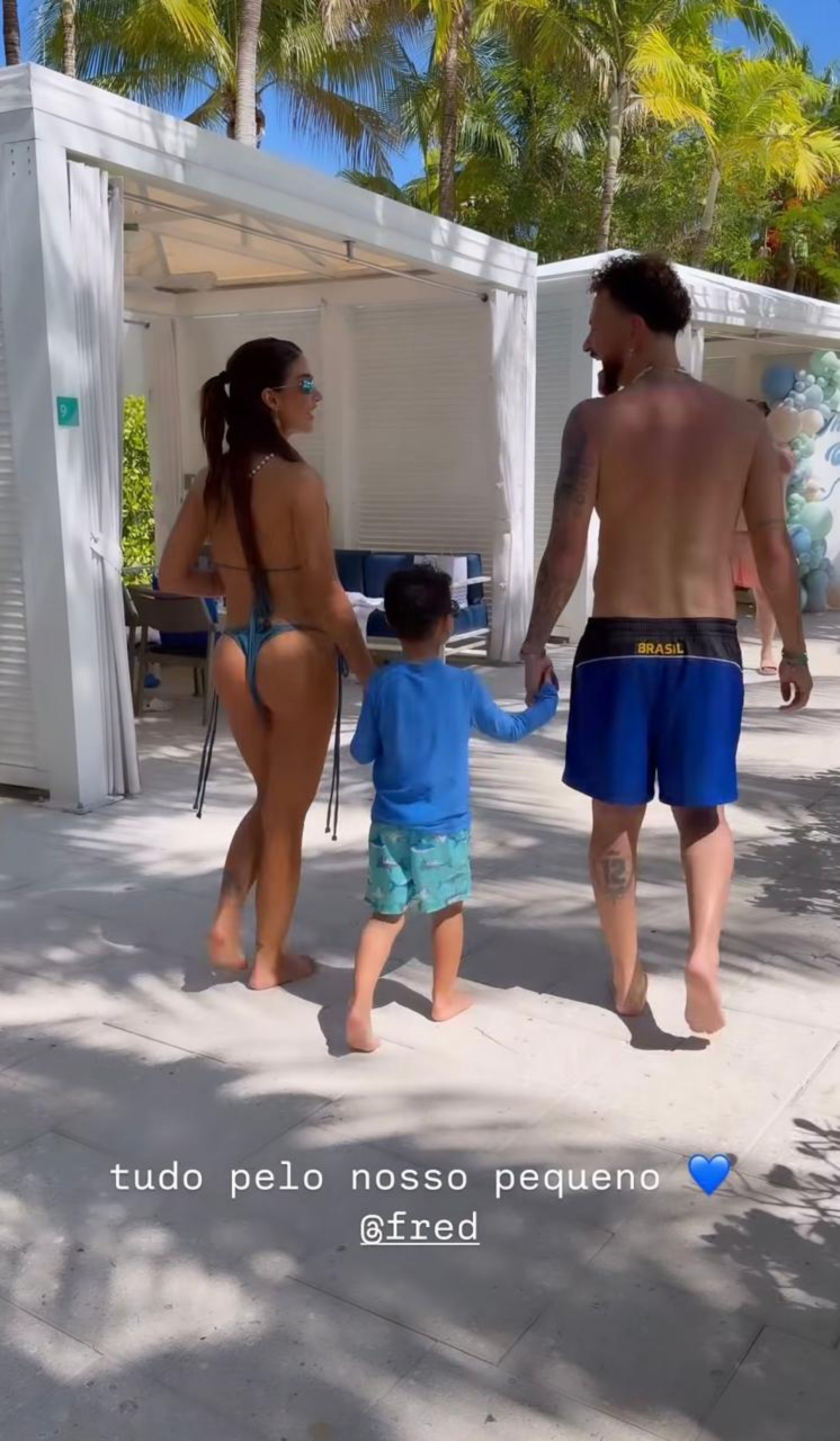 Ex-casal, Bianca Andrade e Fred Bruno curtem Miami com o filho, Cris - Reprodução/Instagram