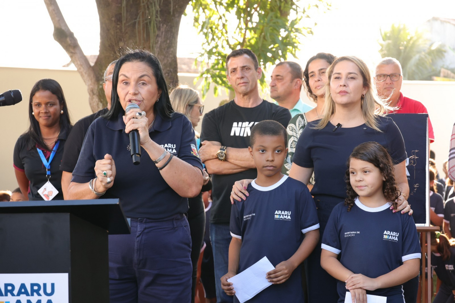 Entrega da quadra poliesportiva da Escola Municipal Orlando Dias - Ascom