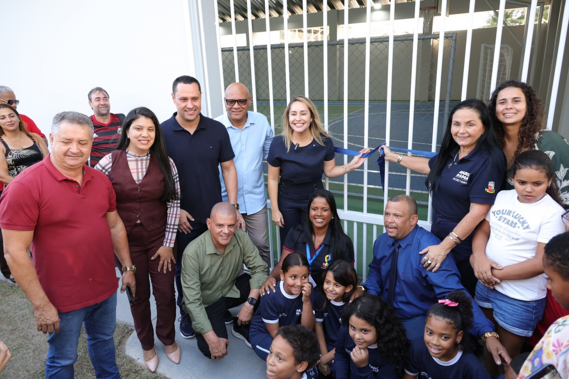 Entrega da quadra poliesportiva da Escola Municipal Orlando Dias - Ascom