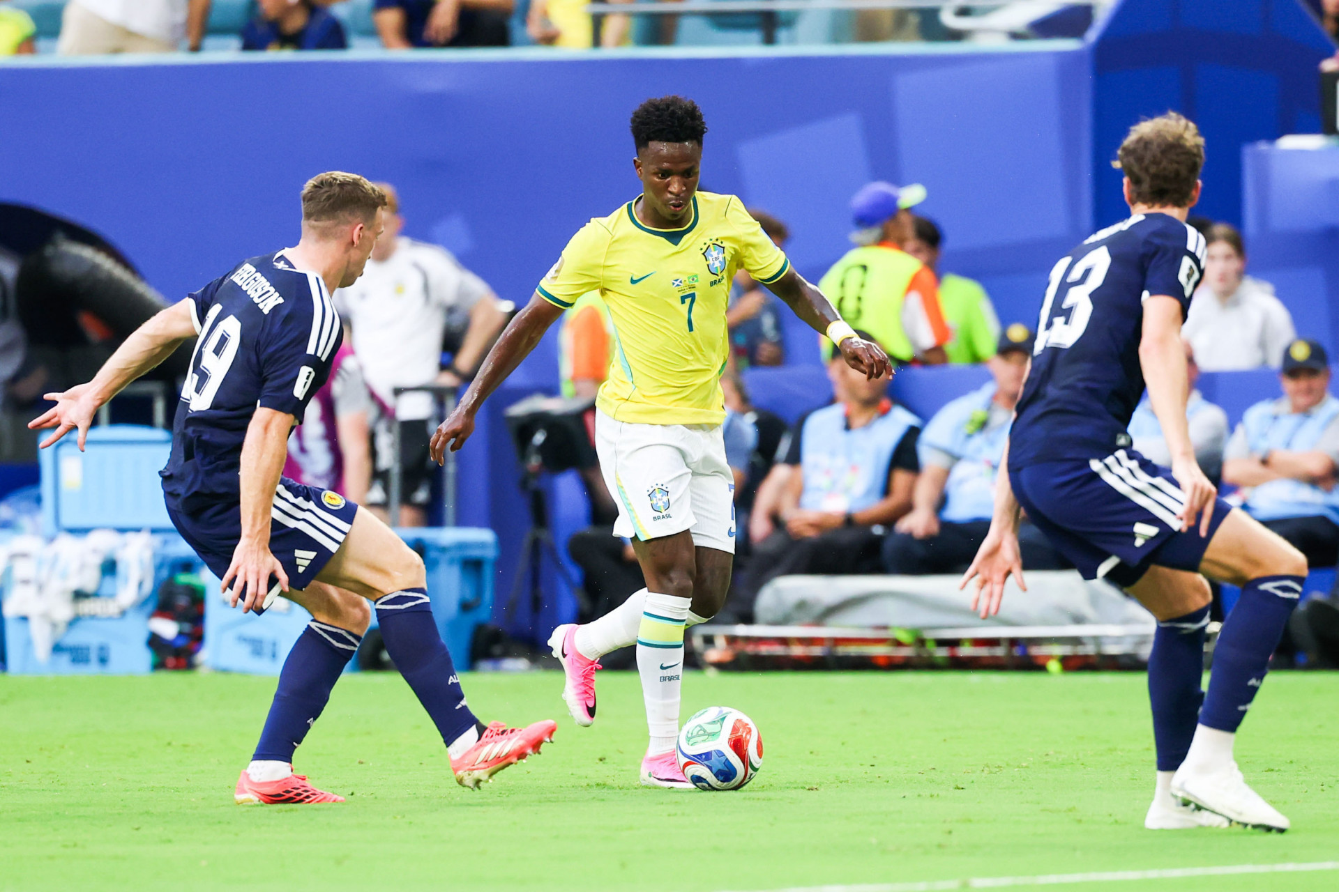 Vini Jr foi o grande destaque do jogo entre Brasil x Esc&oacute;cia na Copa do Mundo - William Volcov/Parceiro/Ag&ecirc;ncia O Dia