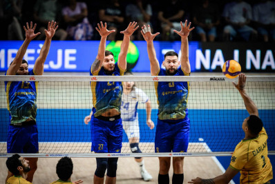 Seleção brasileira de vôlei masculino perde para a Ucrânia pela Liga das Nações