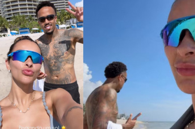 Fora da Copa, Éder Militão está nos Estados Unidos, ao lado da esposa, Tainá Militão - Reprodução / Instagram
