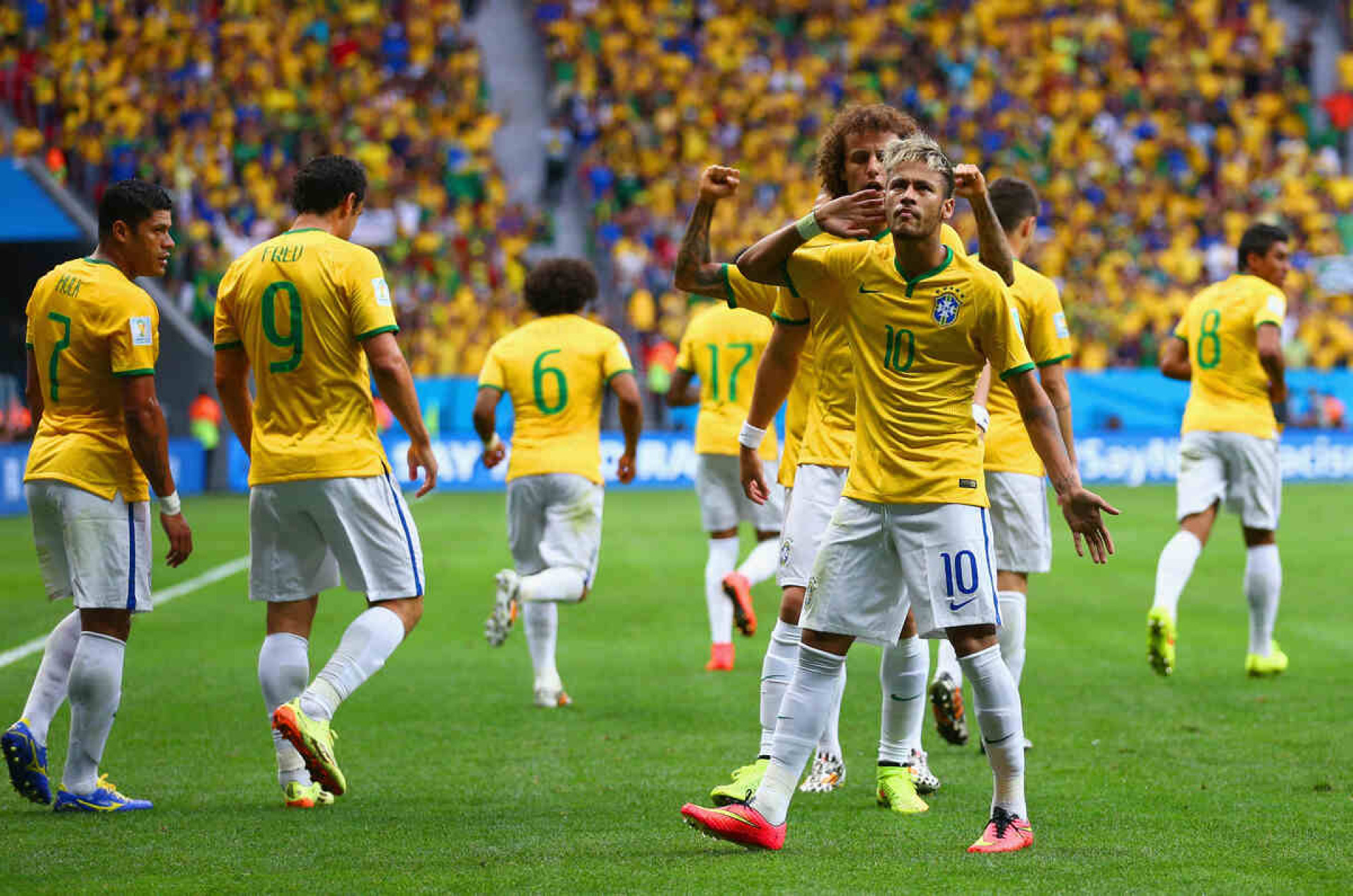 during the 2014 FIFA World Cup Brazil Group A match between Cameroon and Brazil at Estadio Nacional on June 23, 2014 in Brasilia, Brazil.