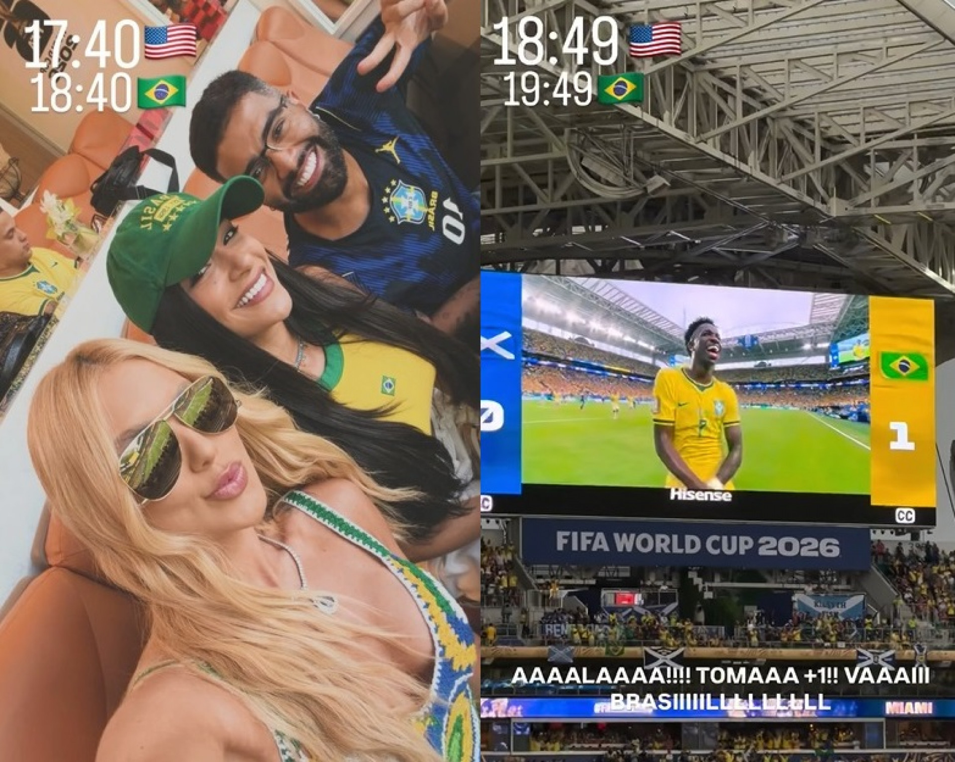 Virginia festejou gols de Vini Jr em jogo da seleção brasileira  - Reprodução/Instagram