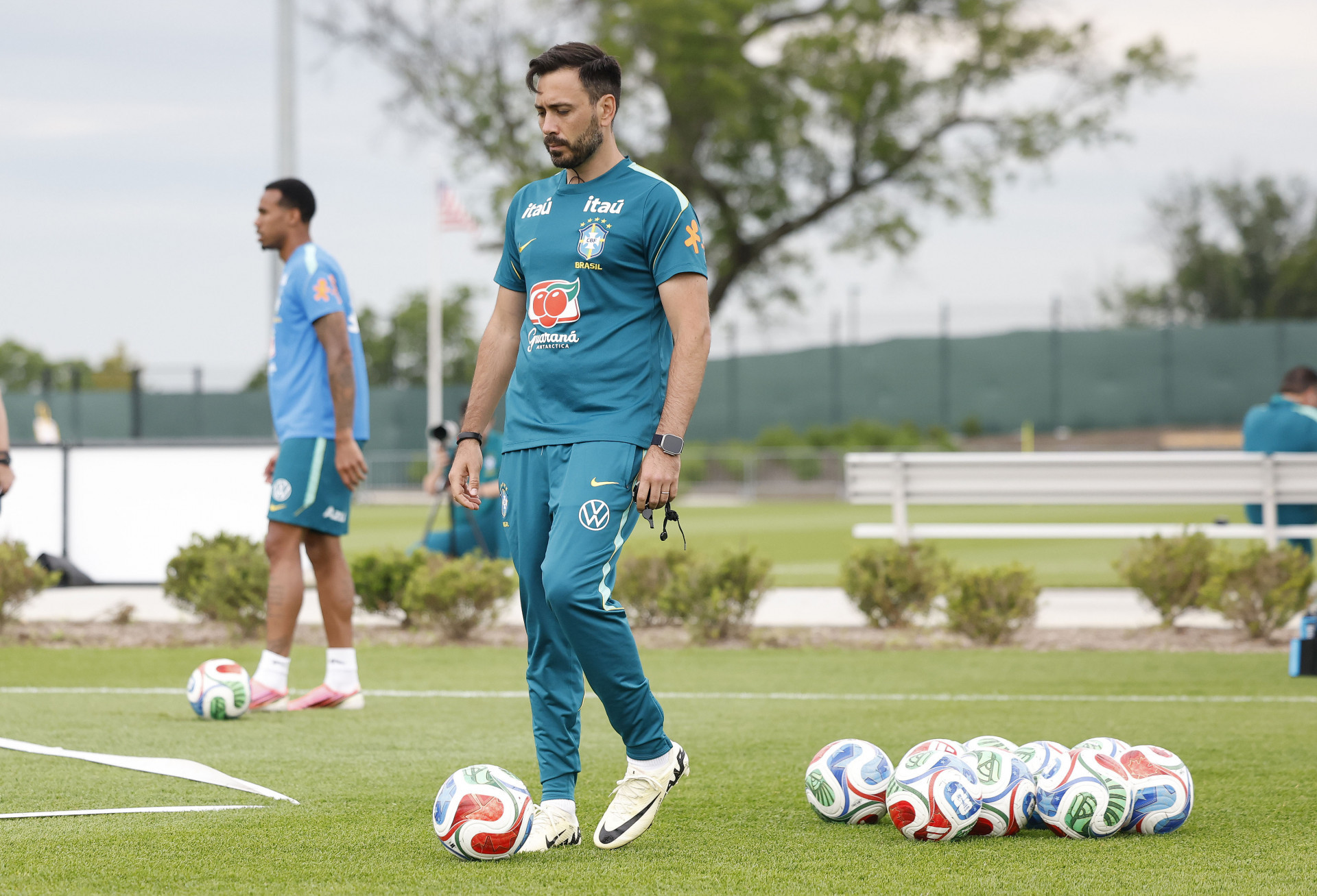 Davide Ancelotti em treino da seleção brasileira - Rafael Ribeiro / CBF