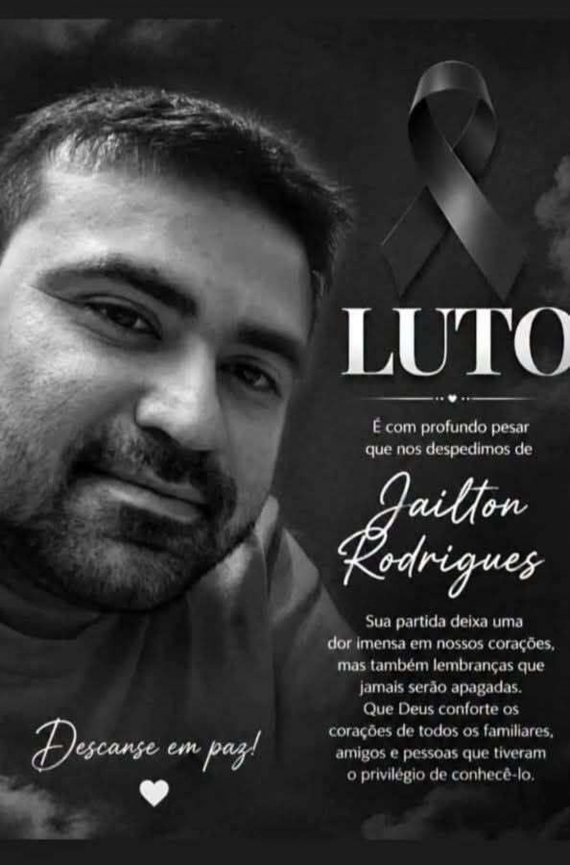 Corpo de Jailton Rodrigues da Silva foi sepultado no Cemitério do Catumbi, Zona Norte do Rio - Divulgação