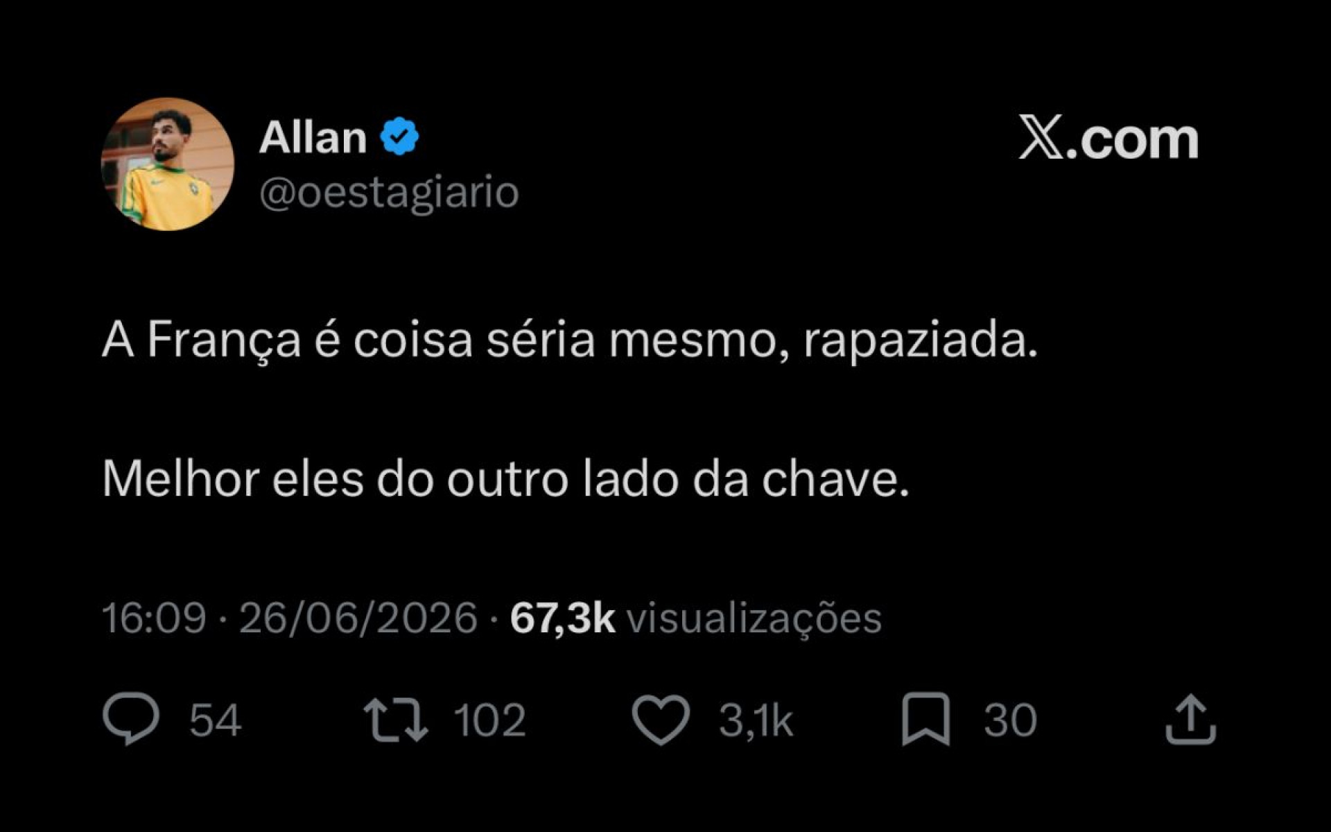 Vitória da França na Copa do Mundo repercutiu nas redes sociais - Reprodução / X