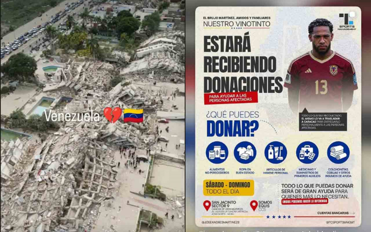 Venezuelanos de clubes do Rio fazem nas redes apelo por v&iacute;timas de terremoto