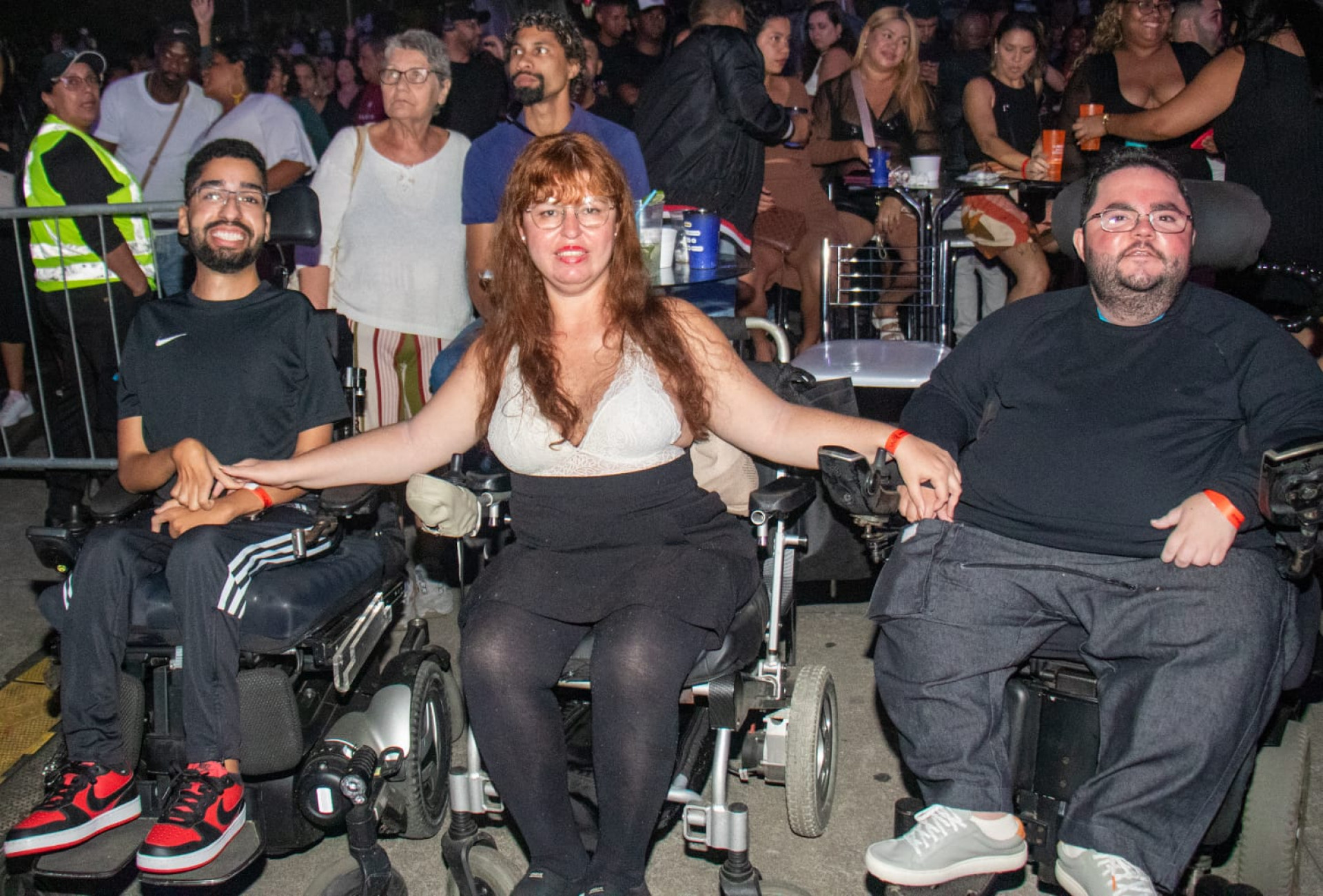Os atletas paraolímpicos Lucas Dutra, Evelyn Spangemberg, Rafael lellis - Erica Martin/Agência Brasil