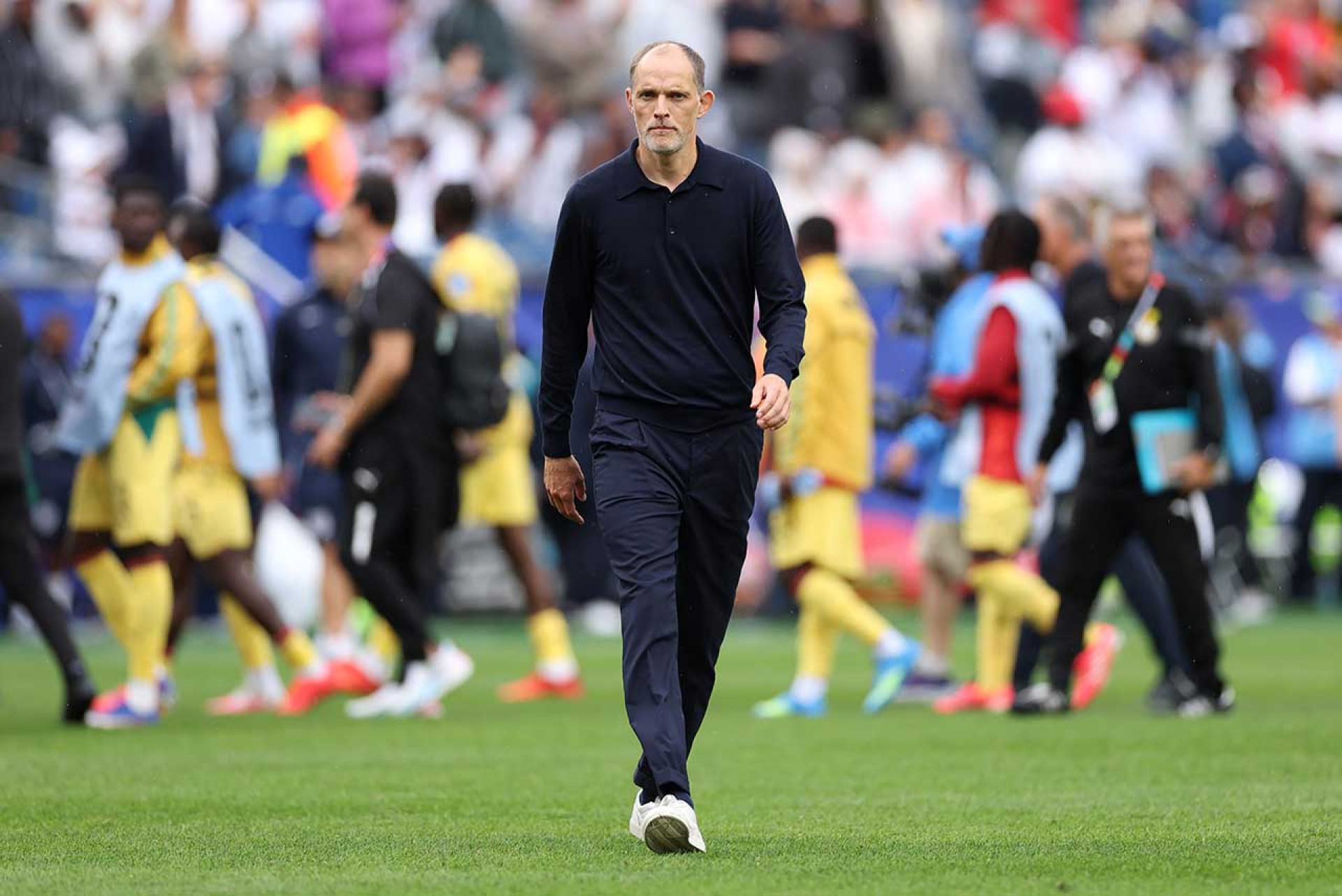 FOXBOROUGH, MASSACHUSETTS - JUNE 23: Thomas Tuchel, Manager of England,  during the FIFA World Cup 2026 Group L match between England and Ghana at Boston Stadium on June 23, 2026 in Foxborough, Massachusetts. (Photo by Justin Setterfield/Getty Images)