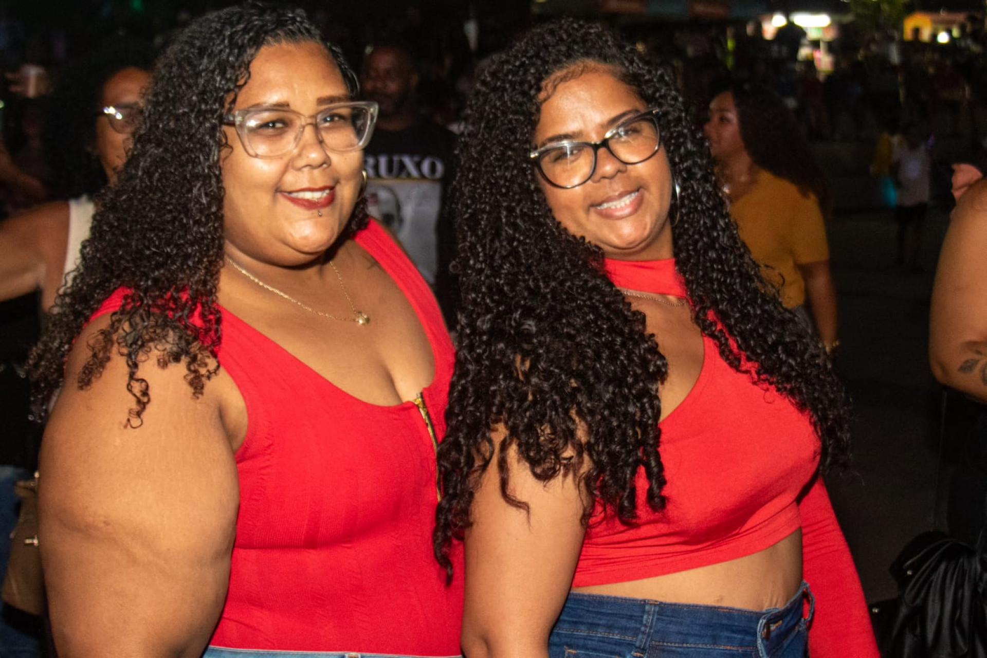 Renata Santos (esquerda) e Paloma Santos (direita) elogiaram festa do O DIA - Érica Martin / Agência O Dia