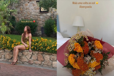 Grazi Massafera ganha buquê de flores no aniversário de 44 anos