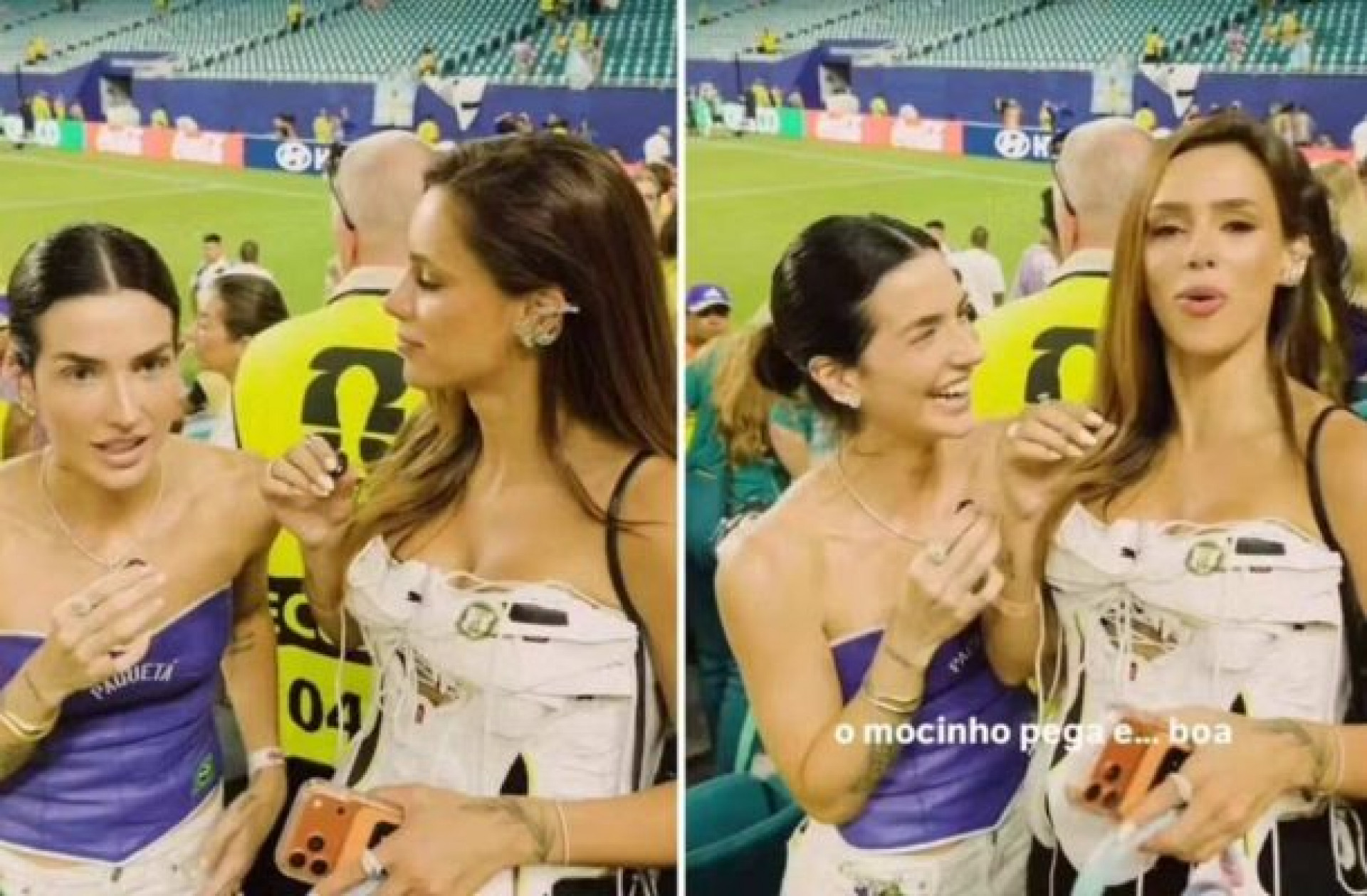 Bruna Biancardi testa conhecimentos de Duda Fournier, esposa de Paquet&aacute;, sobre futebol; v&iacute;deo