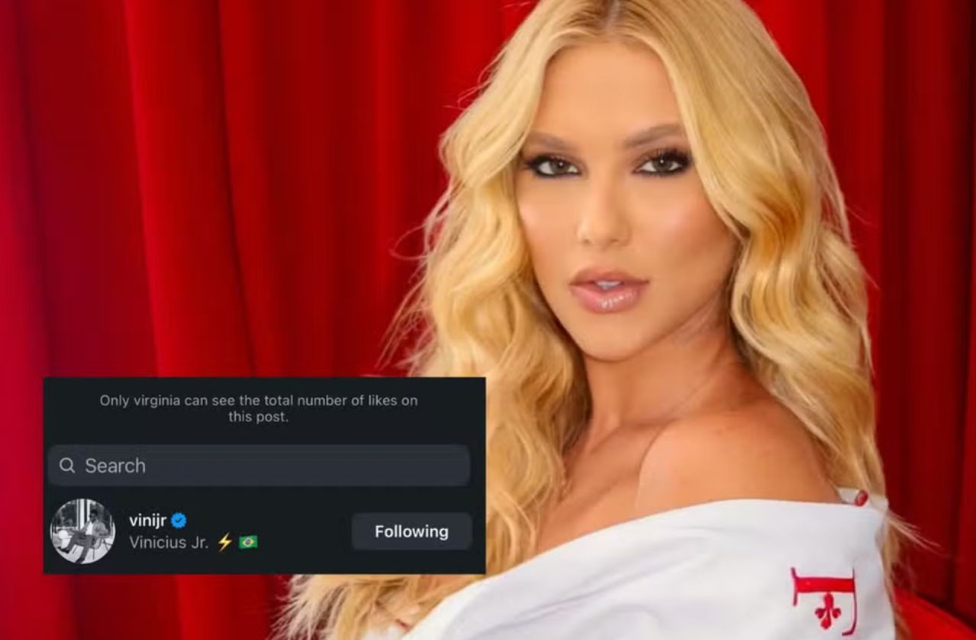 Entre rumores, Vini Jr leva 16 minutos para curtir nova foto de Virginia: “Dar uma moral”