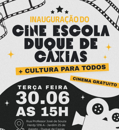Duque de Caxias vai inaugurar cinema com programação gratuita