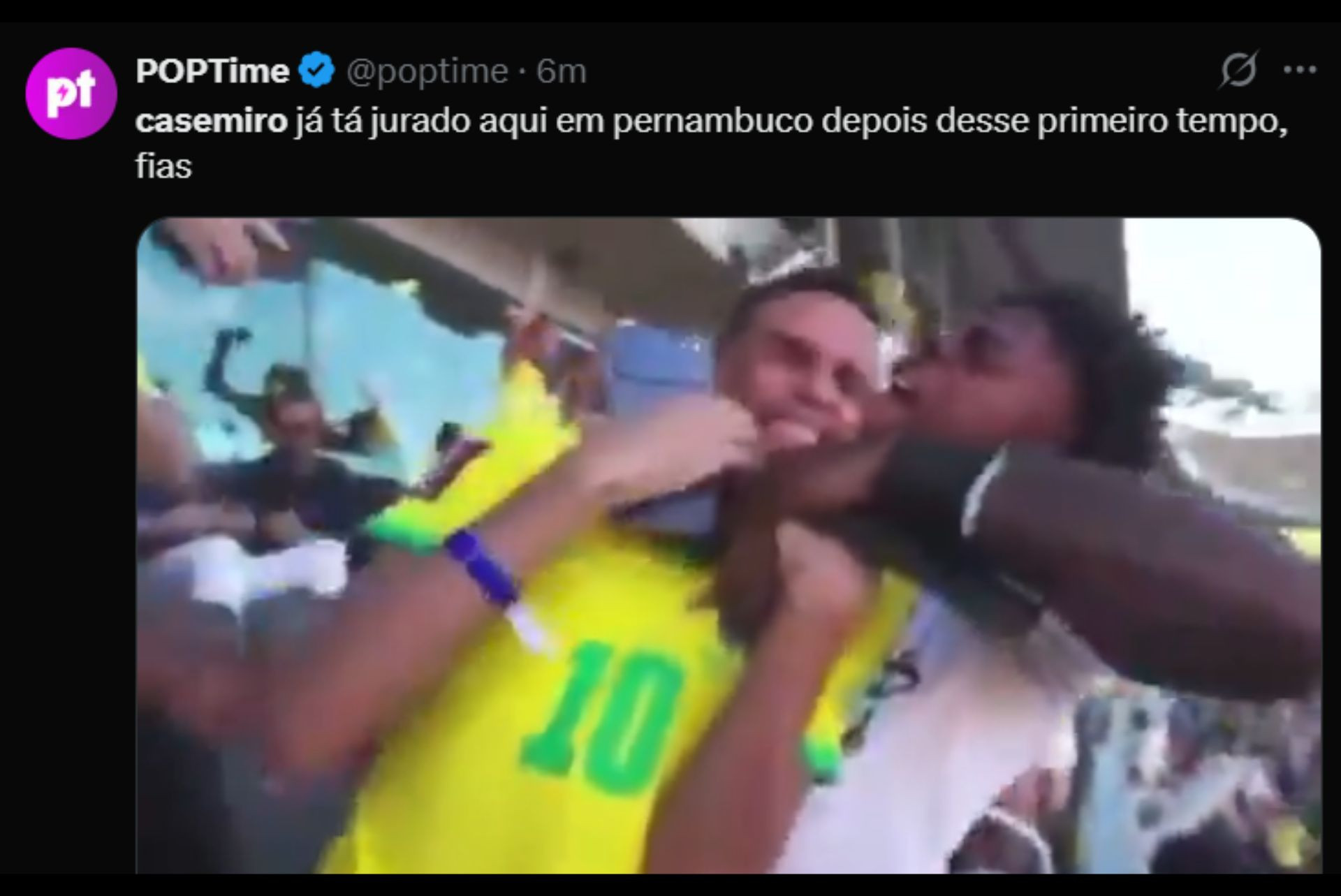 Torcedores criticam atuação de Casemiro no primeiro tempo contra o Japão - Reprodução / X