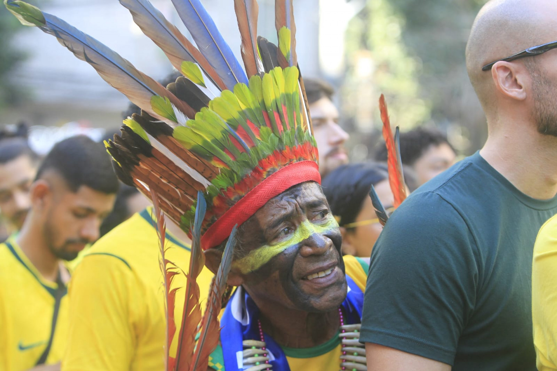 Torcida do Brasil demonstrou confiança na vitória, apesar de nervosismo - Reginaldo Pimenta / Agência O Dia