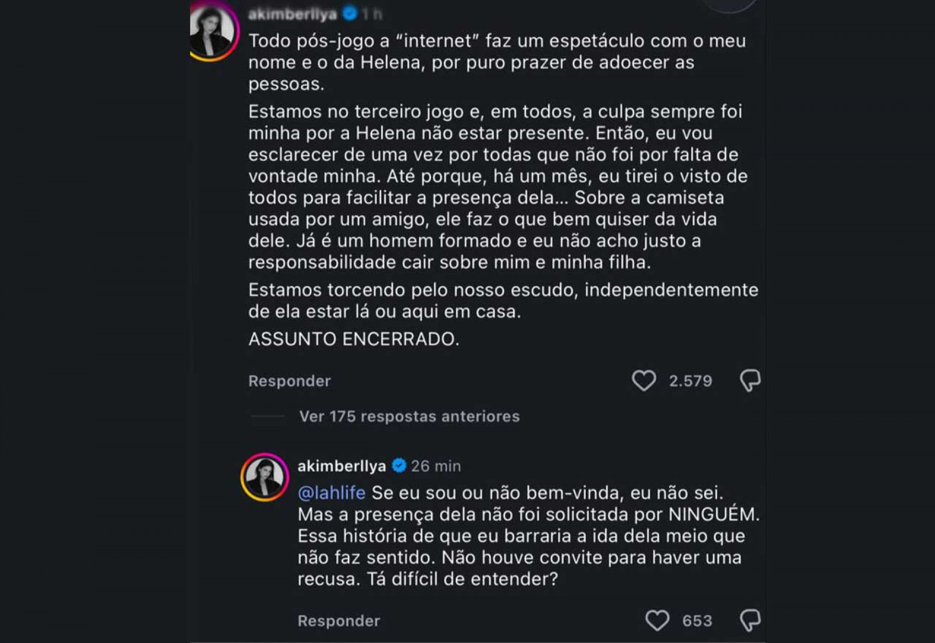 Ex-de Neymar rebate cr&iacute;ticas sobre aus&ecirc;ncia da filha na Copa: “N&atilde;o foi convidada”