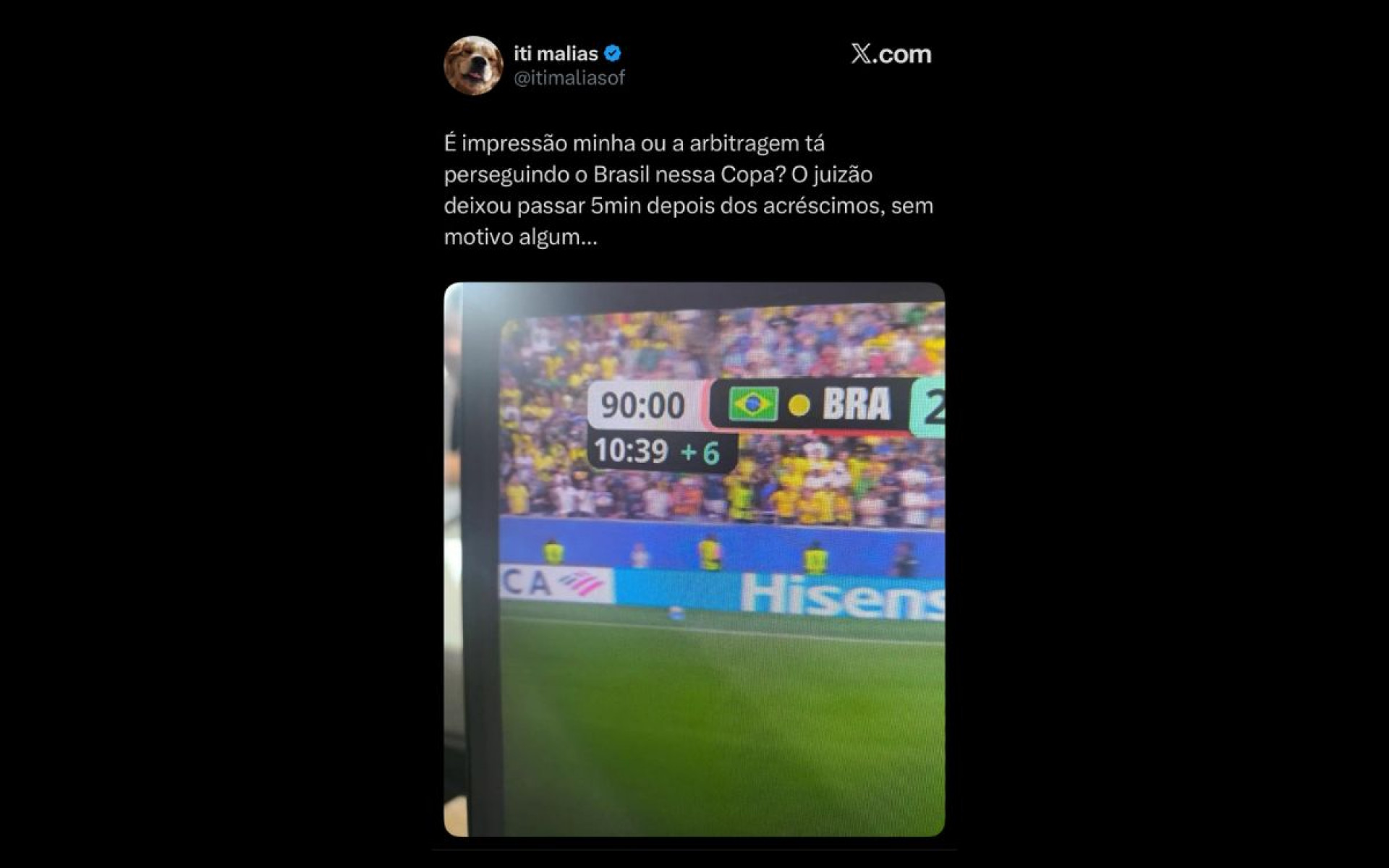 Arbitragem de Brasil x Japão rende críticas nas redes sociais - Reprodução / X