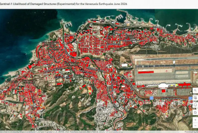 Venezuela: mapa da Nasa estima 59 mil prédios danificados em terremoto
