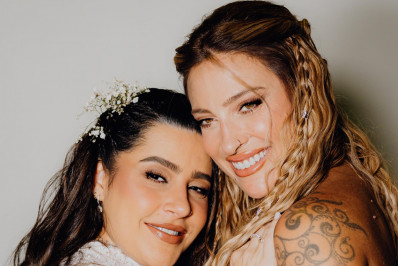 Tati Dias explica 'sumiço' do filho no casamento com Lauana Prado