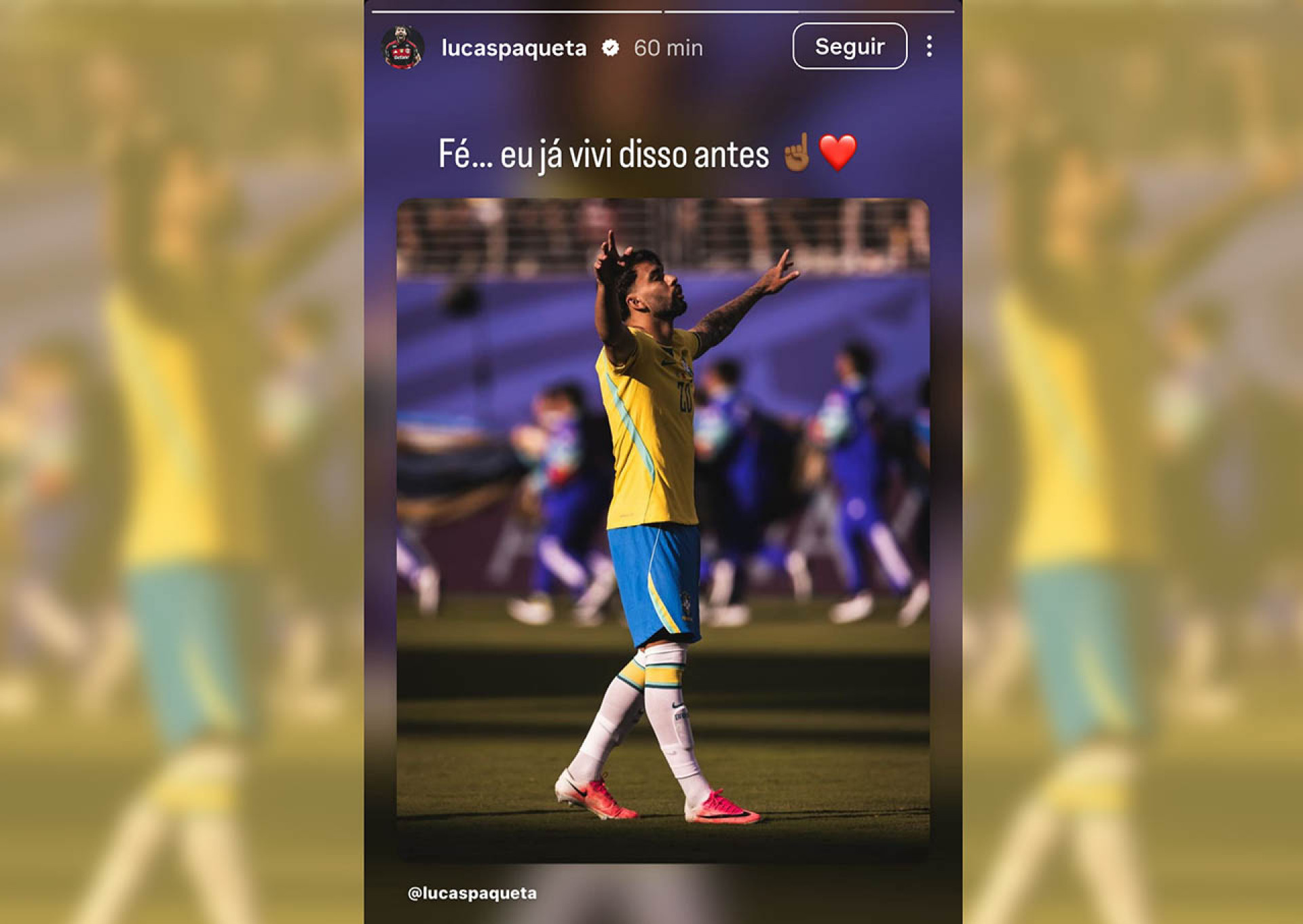 Lucas Paquet&aacute; se pronuncia ap&oacute;s les&atilde;o constatada: “J&aacute; vivi isso antes”