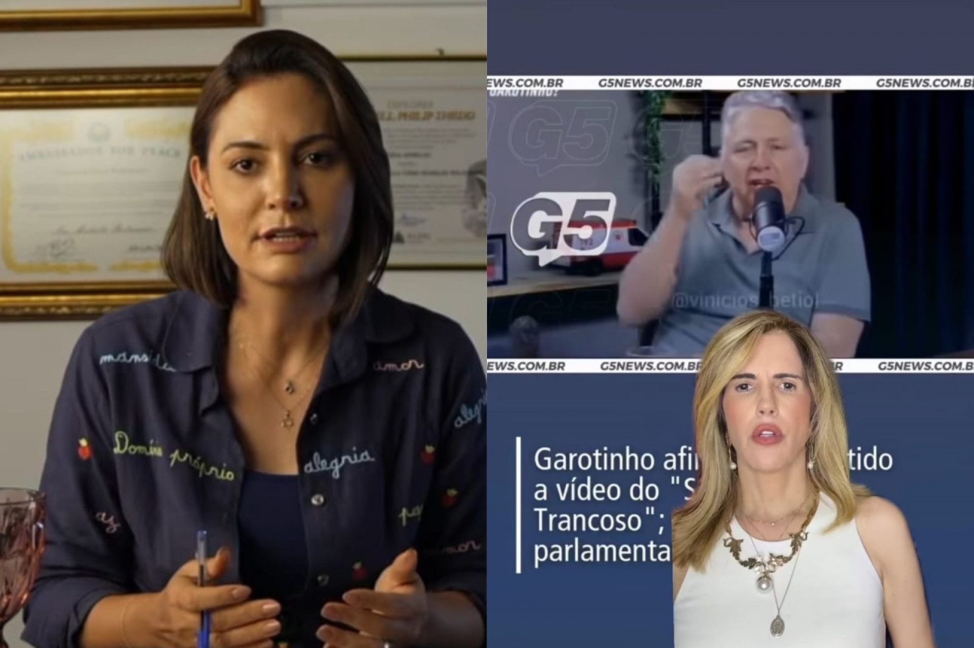 Michelle Bolsonaro reposta vídeo sobre suposta festa sexual de Vorcaro