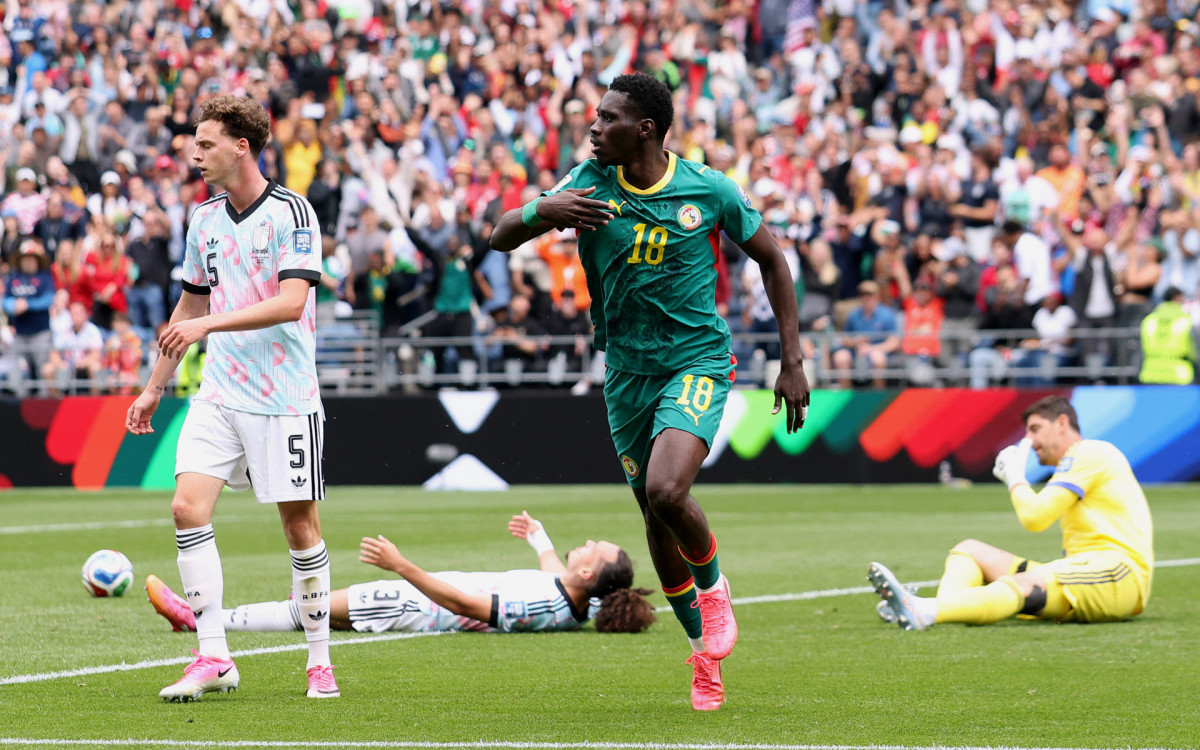 Ismaila Sarr marcou o segundo gol de Senegal contra a B&eacute;lgica - AFP