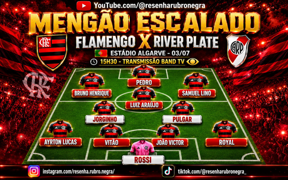 Flamengo está escalado para enfrentar o River Plate em amistoso em Portugal
