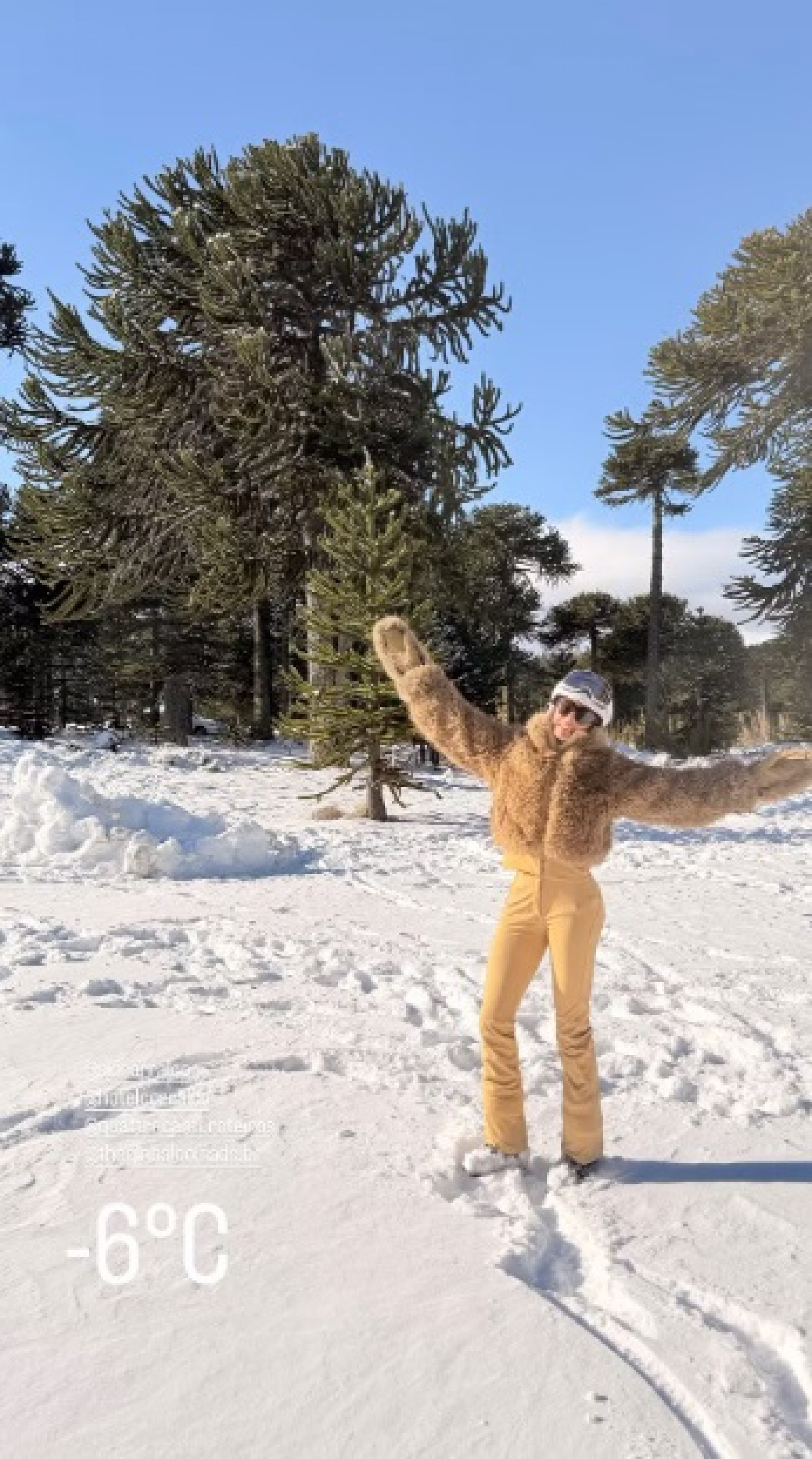 Deborah Secco mostra treino e encara frio de -6 ºC no Chile - Reprodução Instagram