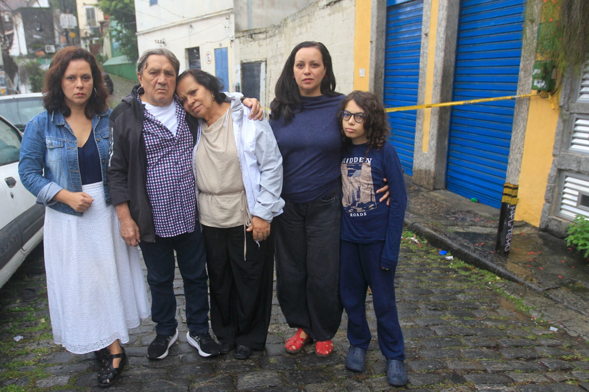 José Anselmo acompanhado da mulher Ivonete, as filhas Mércia e Gisele e o neto Pablo - Reginaldo Pimenta / Agência O Dia