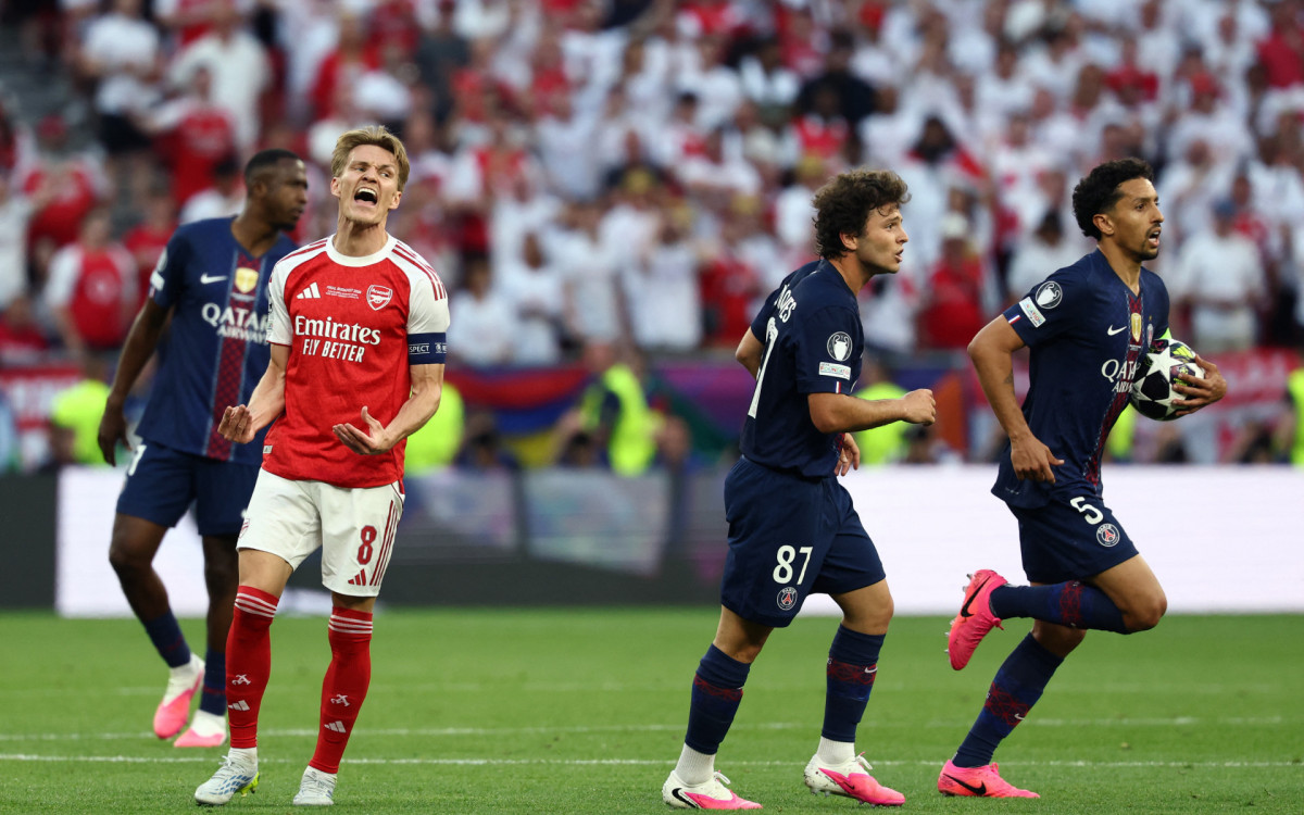 Marquinhos e Odegaard se enfrentaram na &uacute;ltima final da Liga dos Campe&otilde;es - AFP