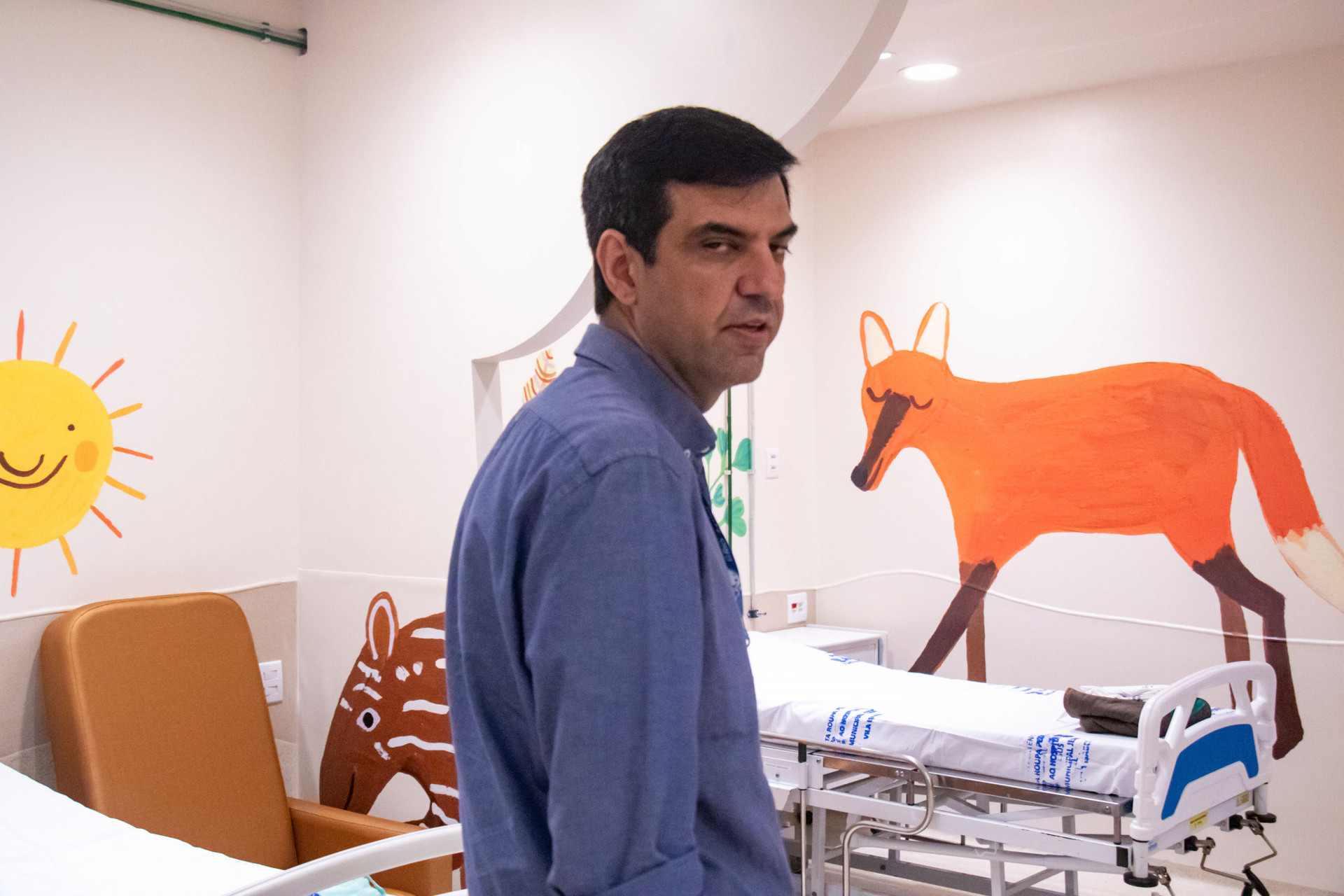 Secretário de Saúde do Rio, Rodrigo Prado, na inauguração das enfermarias no Hospital Municipal Jesus - Érica Martin/Agência O Dia
