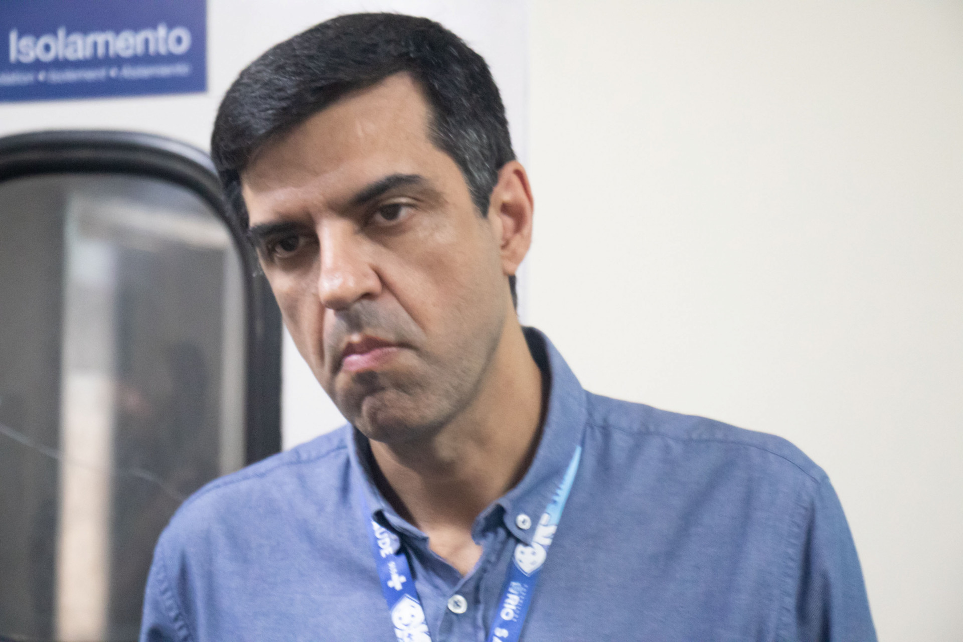Secretário de Saúde do Rio, Rodrigo Prado, na inauguração das enfermarias no Hospital Municipal Jesus - Érica Martin/Agência O Dia
