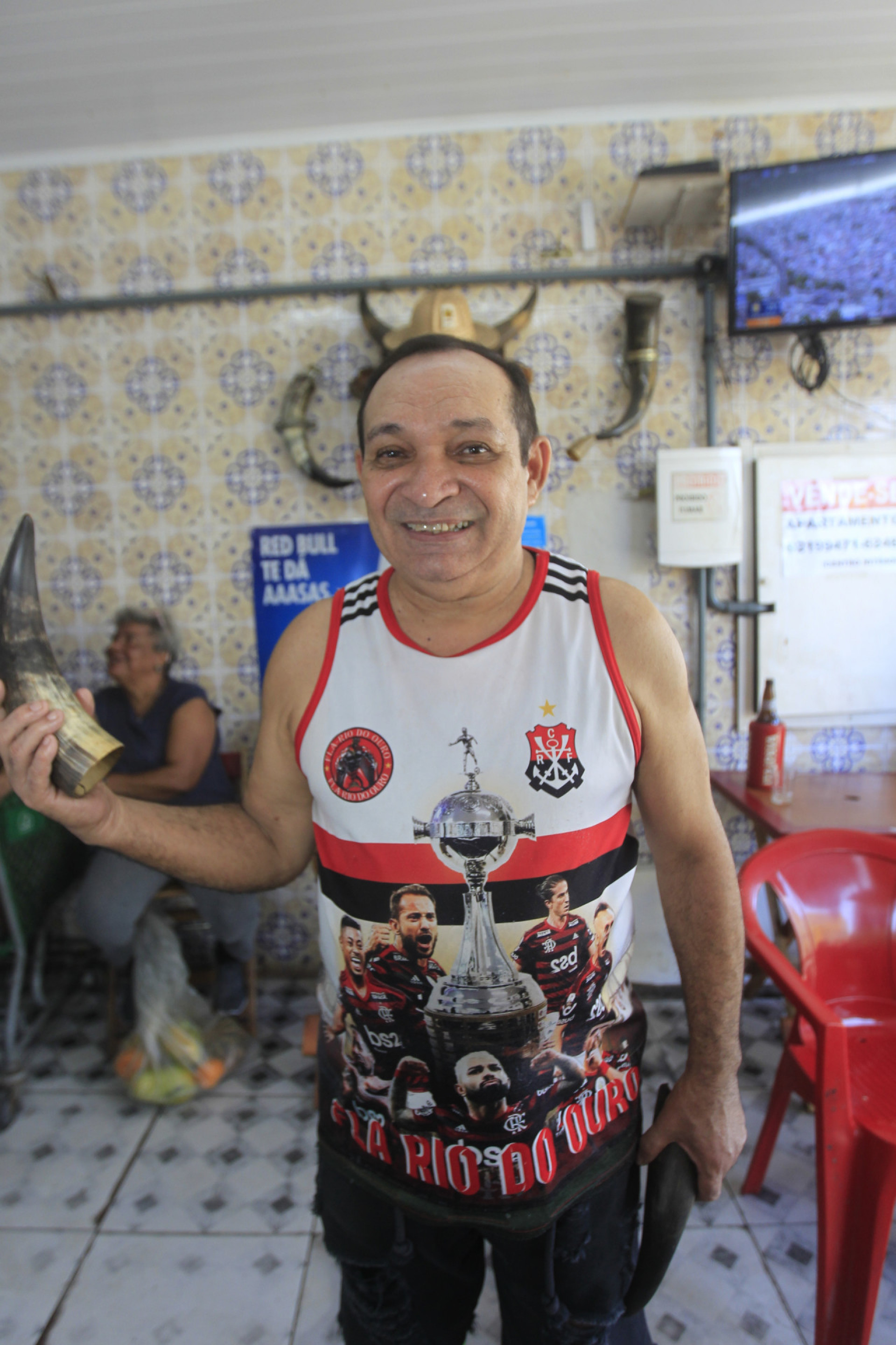 Copa do Mundo 2026 - Bar dos Cornos, em São Gonçalo, Região Metropolitana do Rio de Janeiro. Na foto: Assis Almeida - Reginaldo Pimenta/Agência O Dia