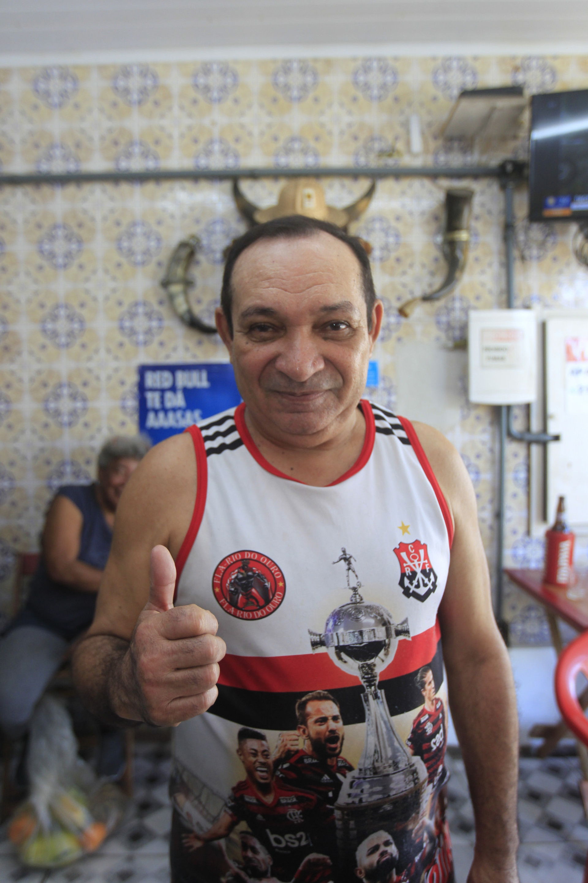 Copa do Mundo 2026 - Bar dos Cornos, em São Gonçalo, Região Metropolitana do Rio de Janeiro. Na foto: Assis Almeida - Reginaldo Pimenta/Agência O Dia