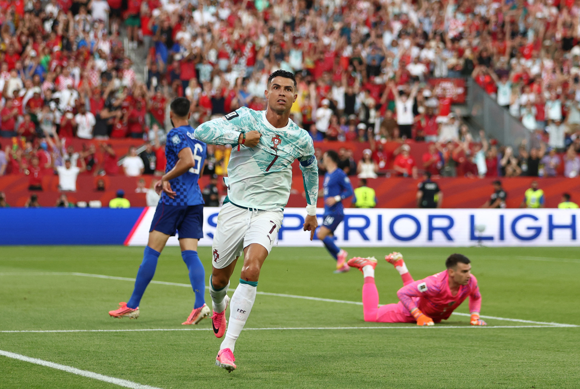 Cristiano Ronaldo marcou pela primeira vez em mata-mata na Copa do Mundo - AFP
