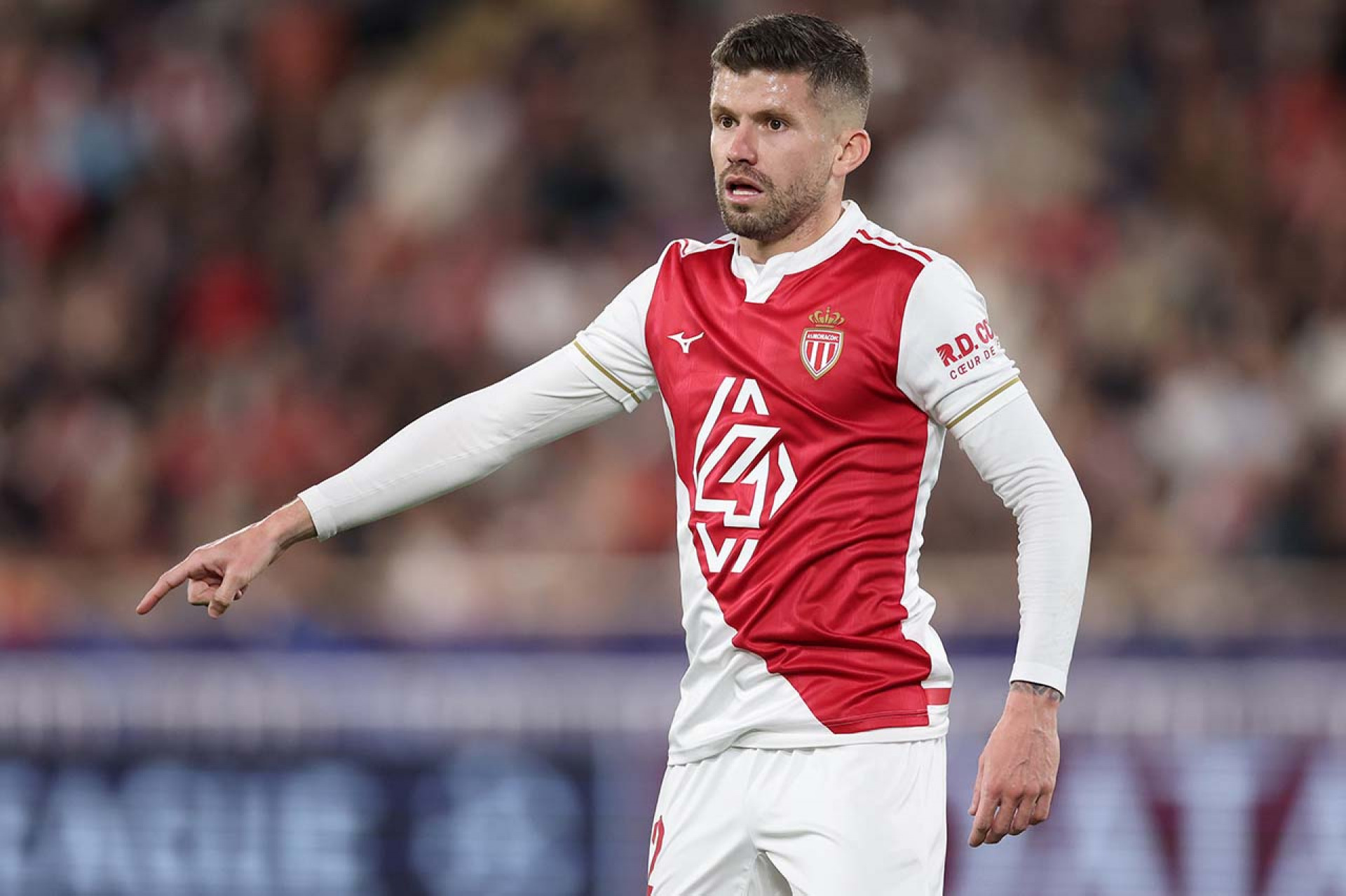 MONACO, MONACO - OCTOBER 22: Caio Henrique of AS Monaco during the UEFA Champions League 2025/26 League Phase MD3 match between AS Monaco and Tottenham Hotspur at Stade Louis II on October 22, 2025 in Monaco, Monaco. (Photo by Michael Steele/Getty Images)