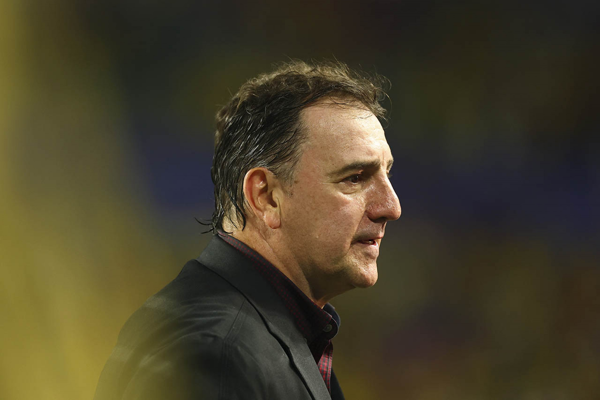 MIAMI GARDENS, FLORIDA - JUNE 27: Nestor Lorenzo, Head Coach of Colombia, is seen during the FIFA World Cup 2026 Group K match between Colombia and Portugal at Miami Stadium on June 27, 2026 in Miami Gardens, Florida. (Photo by Robert Cianflone/Getty Images)