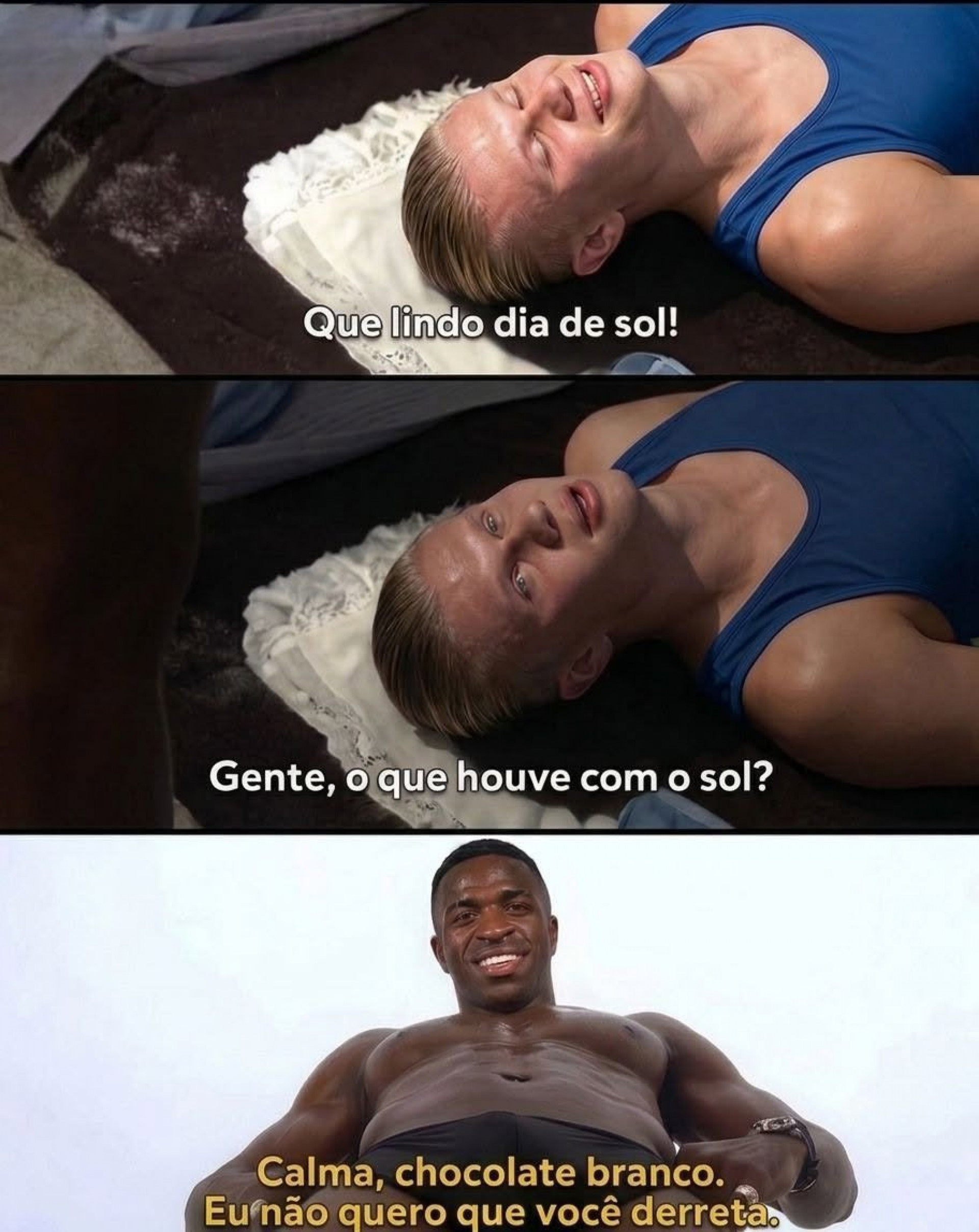 Cenas do filme 'As Branquelas' são alteradas com IA para incluir rostos de Vini Jr e Haaland em vídeos que circulam pela internet - Reprodução de redes sociais