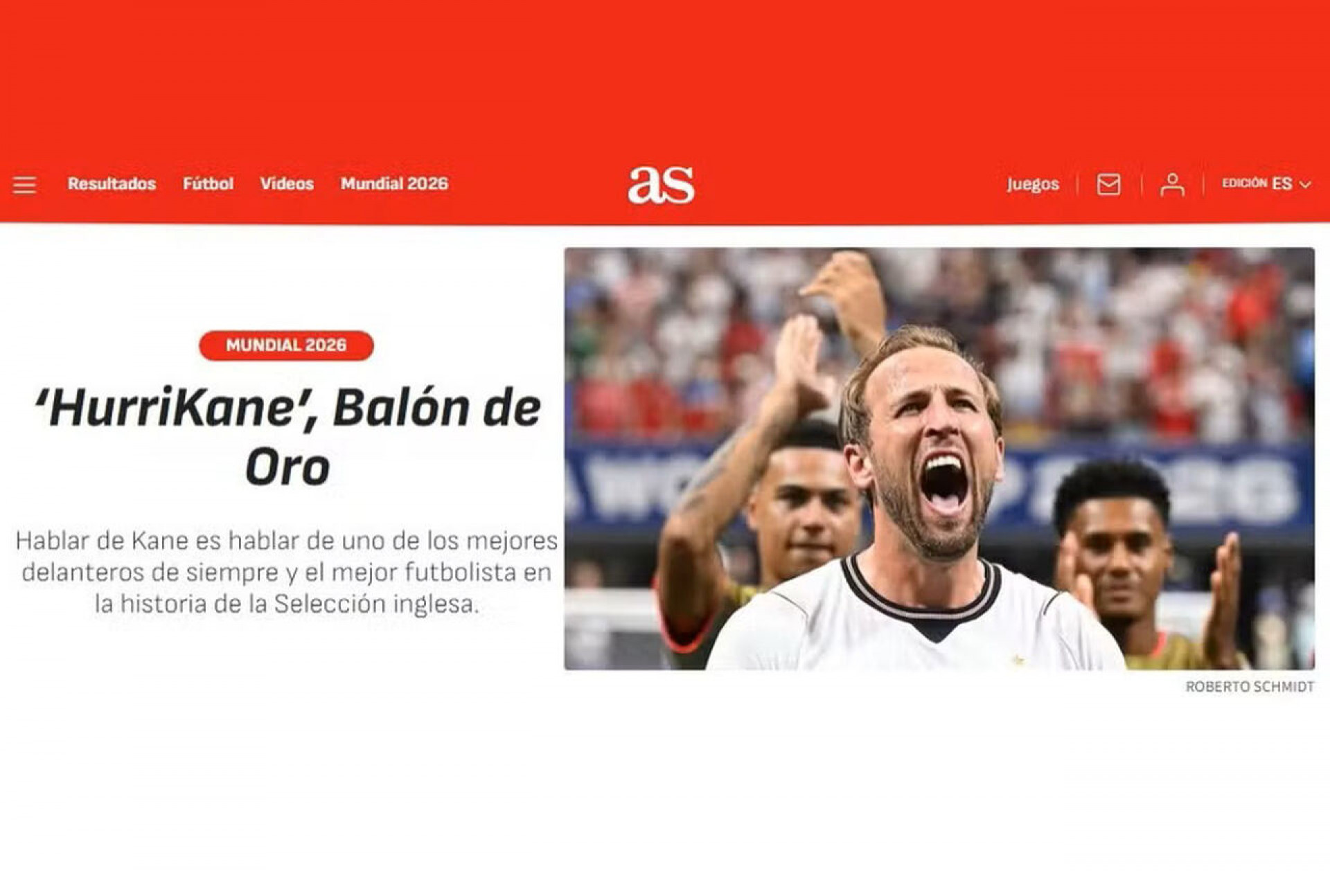 Jornal espanhol defende Harry Kane na disputa pela Bola de Ouro