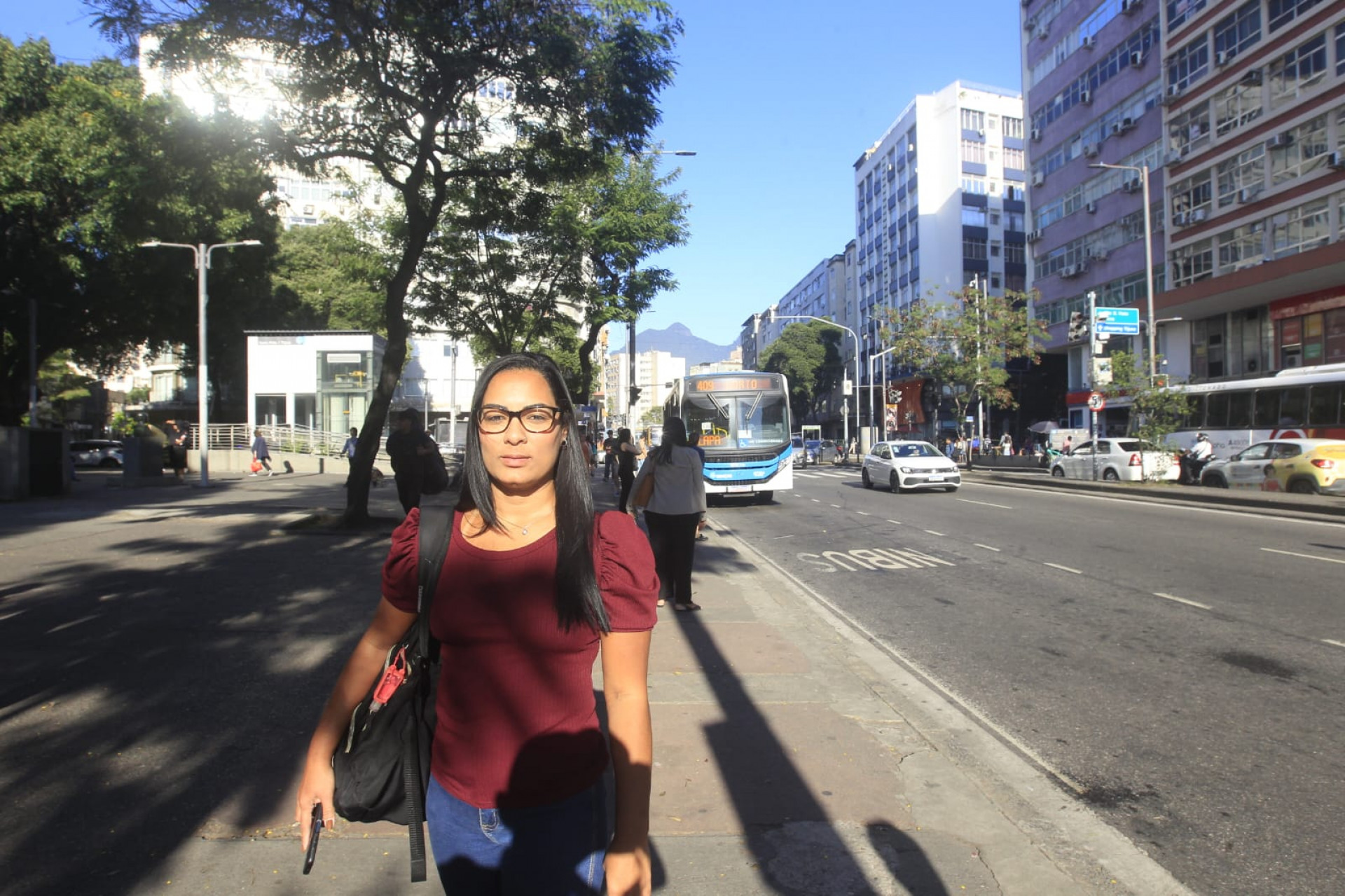 Raqueli Cavalcante teve dificuldades para pegar ônibus durante greve - Reginaldo Pimenta / Agência O Dia